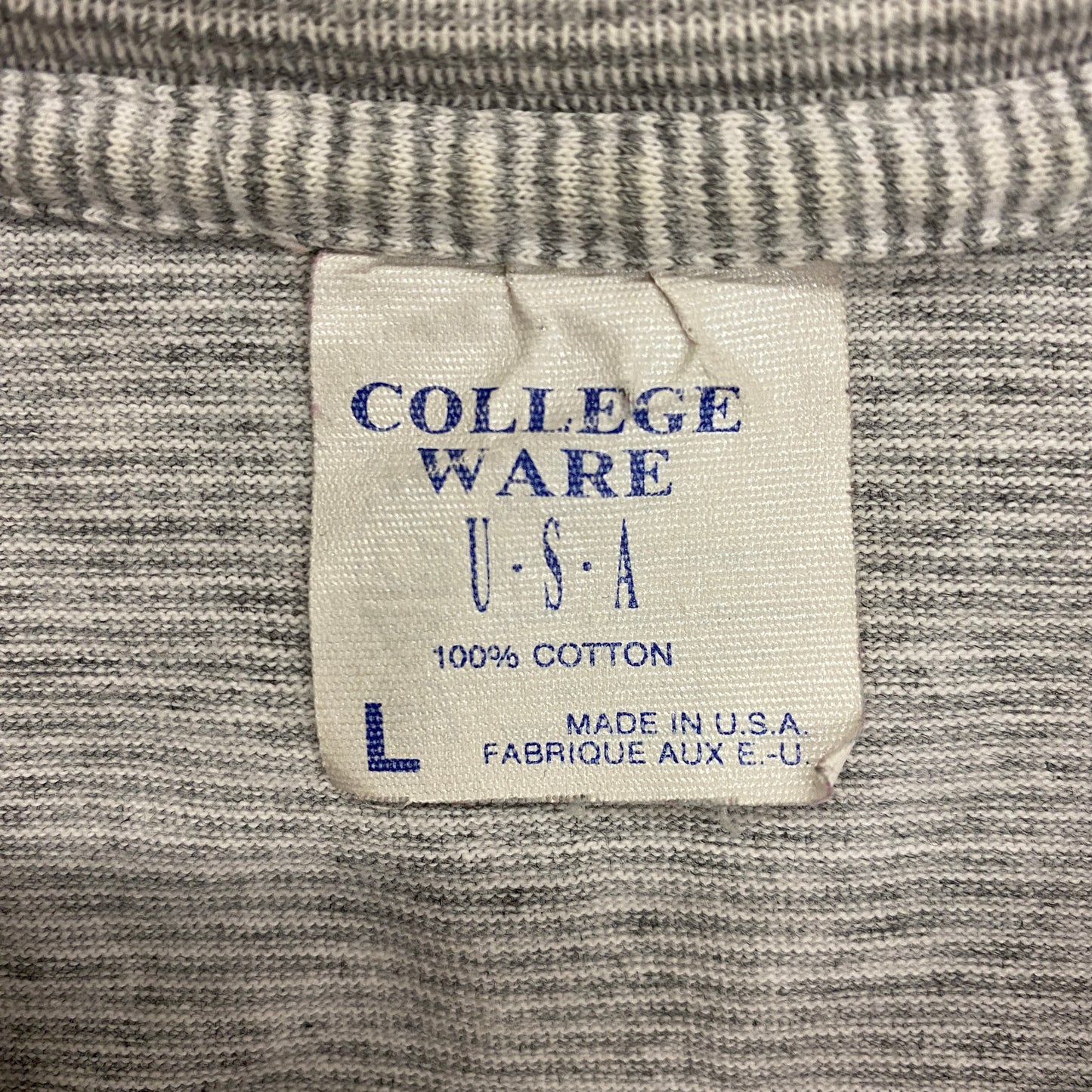 Vintage 90s Syracuse Orangemen Striped Tee - Size Large