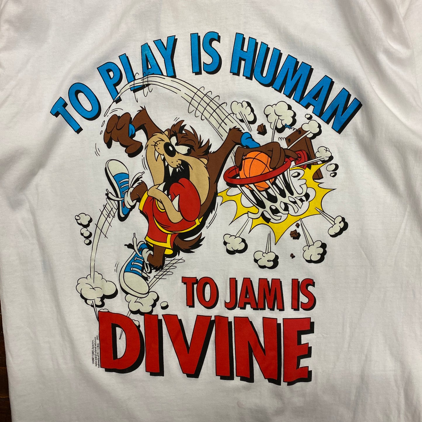 NWT 1993 Looney tunes Taz Basketball Tee - Size XL