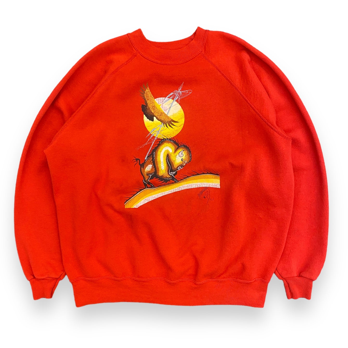 1990s Native American Graphic Crewneck Sweatshirt - Size XL