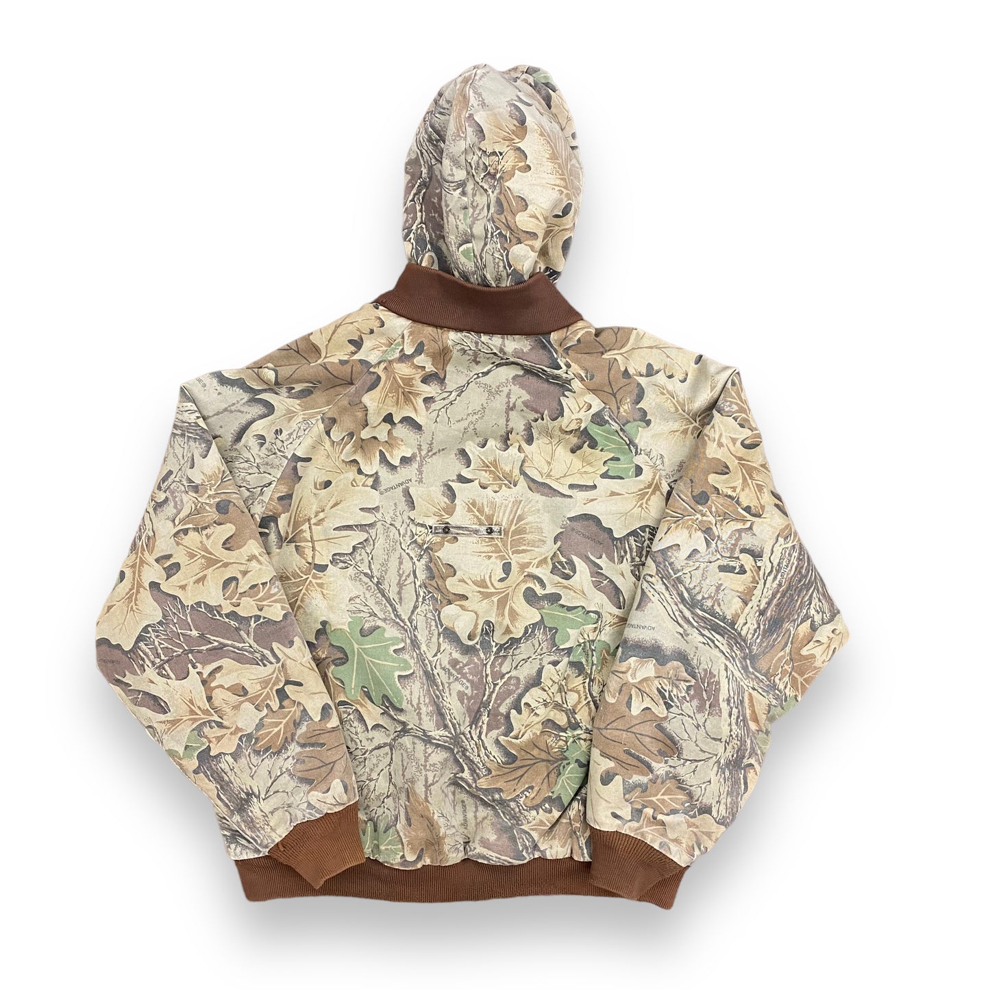Vintage Late 1990s Duxbak Camouflage Hooded Bomber Jacket - Size XL