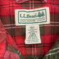 Y2K LL Bean Flannel Lined Red Button Up Shirt - Size Small