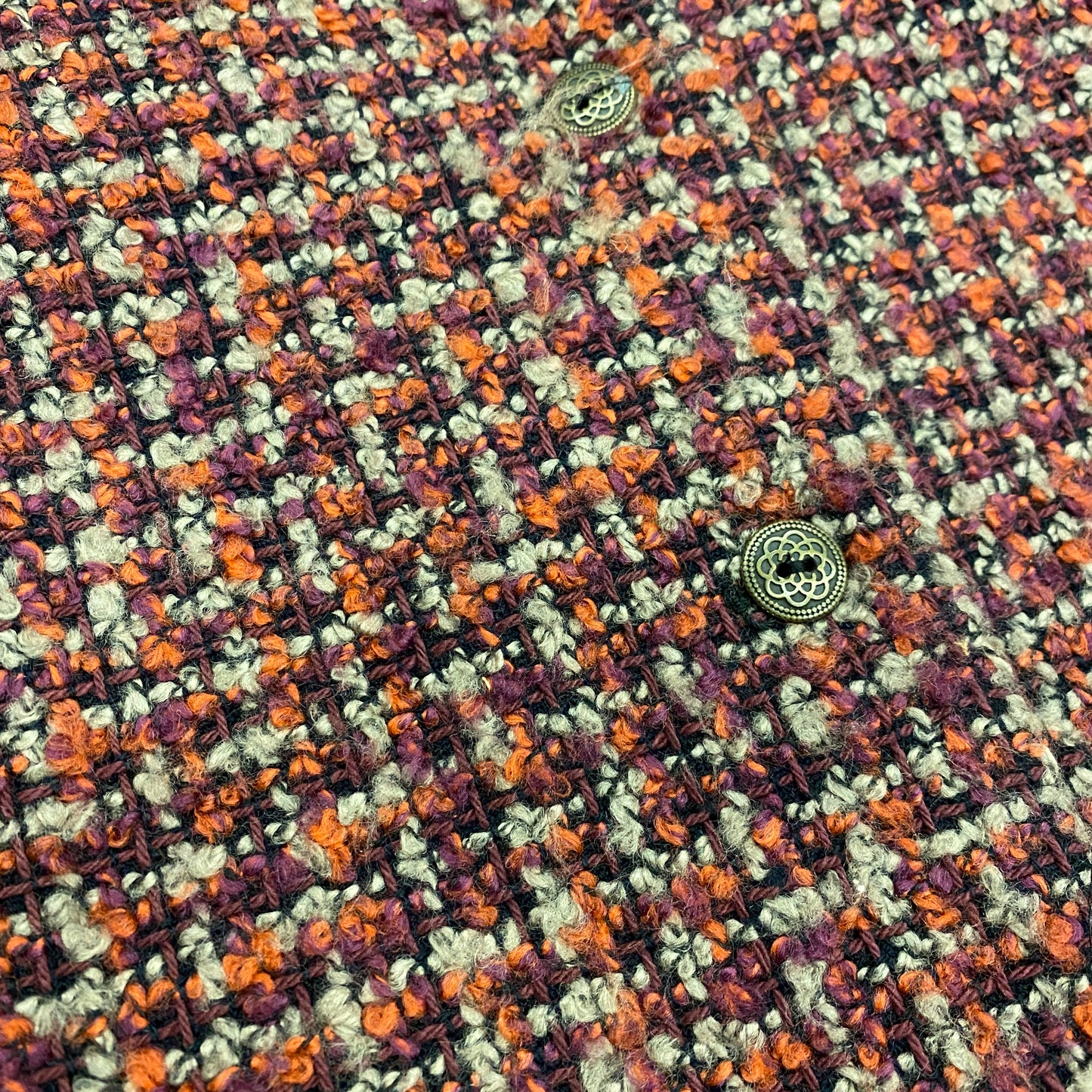 1990s Purple and Orange Woven Jacket - Size Large