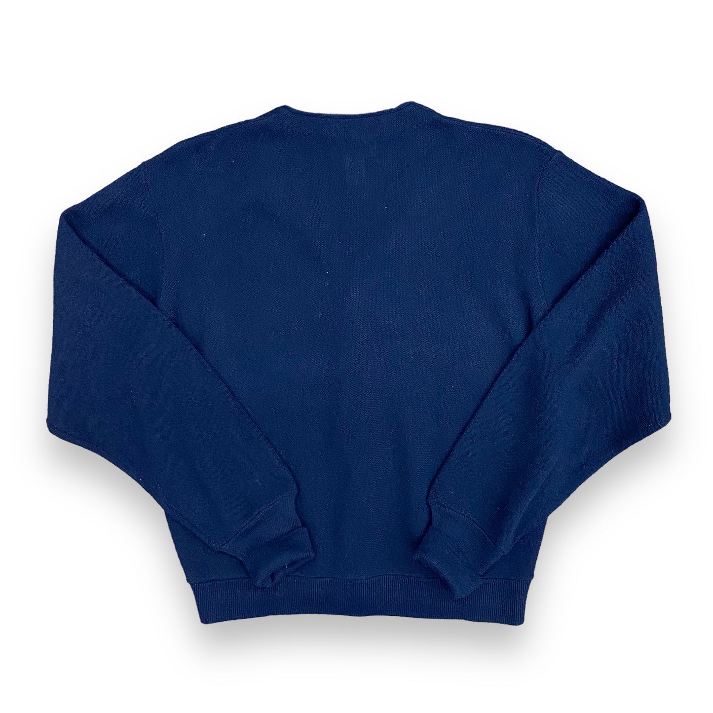 Vintage 1970s Izod Lacoste Navy Blue Cardigan Sweater - Size Medium