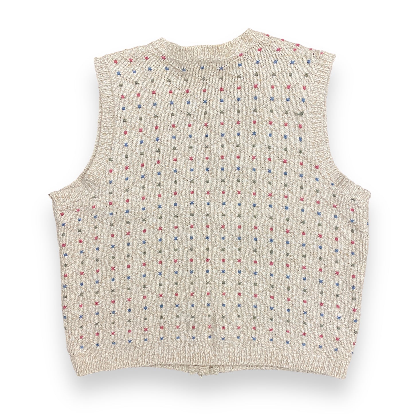 Vintage 1990s Northern Reflections Knit Cardigan Sweater Vest - Size Medium