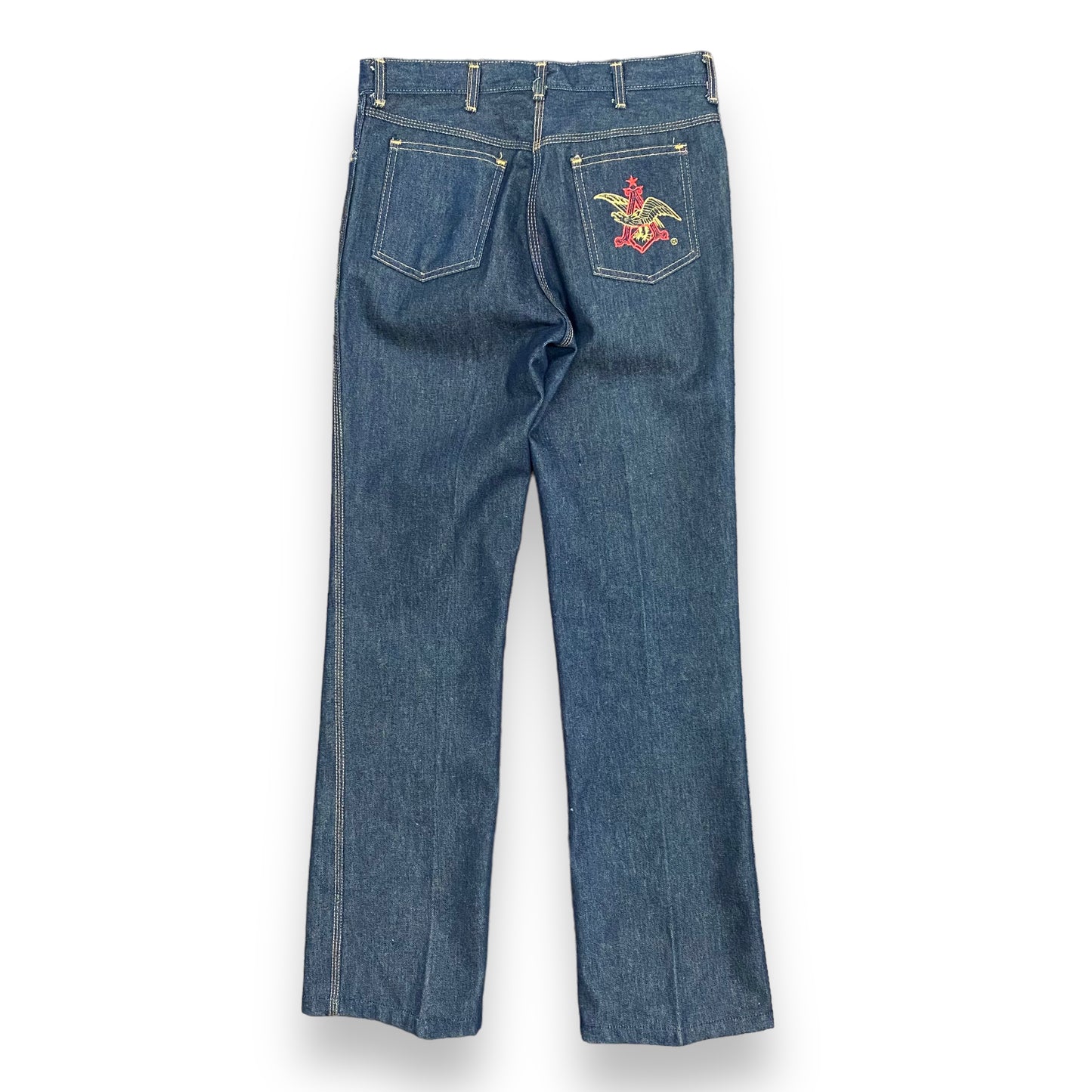 Vintage 1980s Anheuser Busch Embroidered Boot Cut Jeans - 32"x32"