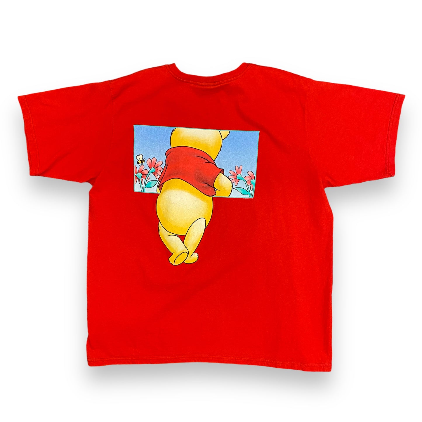 Vintage Winnie the Pooh Red V-Neck Tee - Size XL
