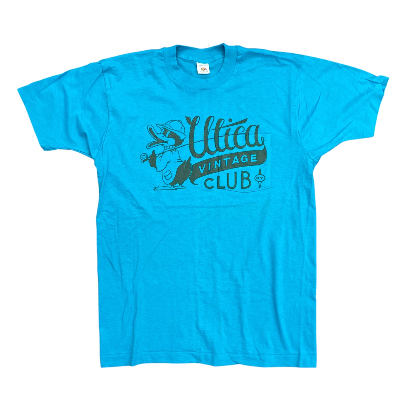 Vintage Teal Logo Tee - Size Large