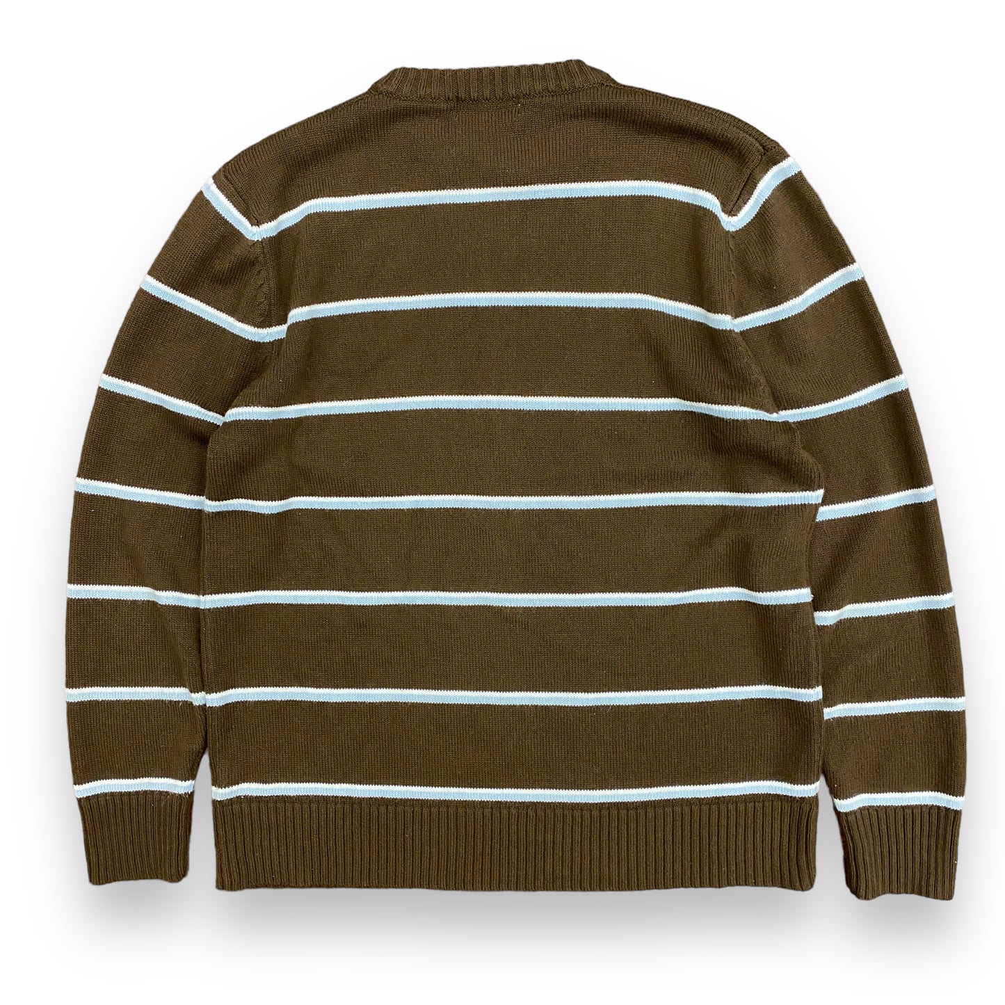 Vintage Brown Striped Sweater - Size Medium