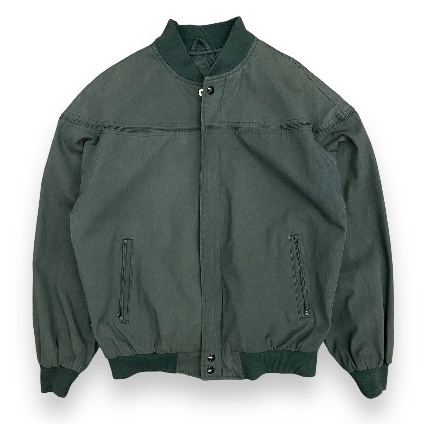 Vintage 1980s Arnold Palmer Black Bomber Jacket - Size Small