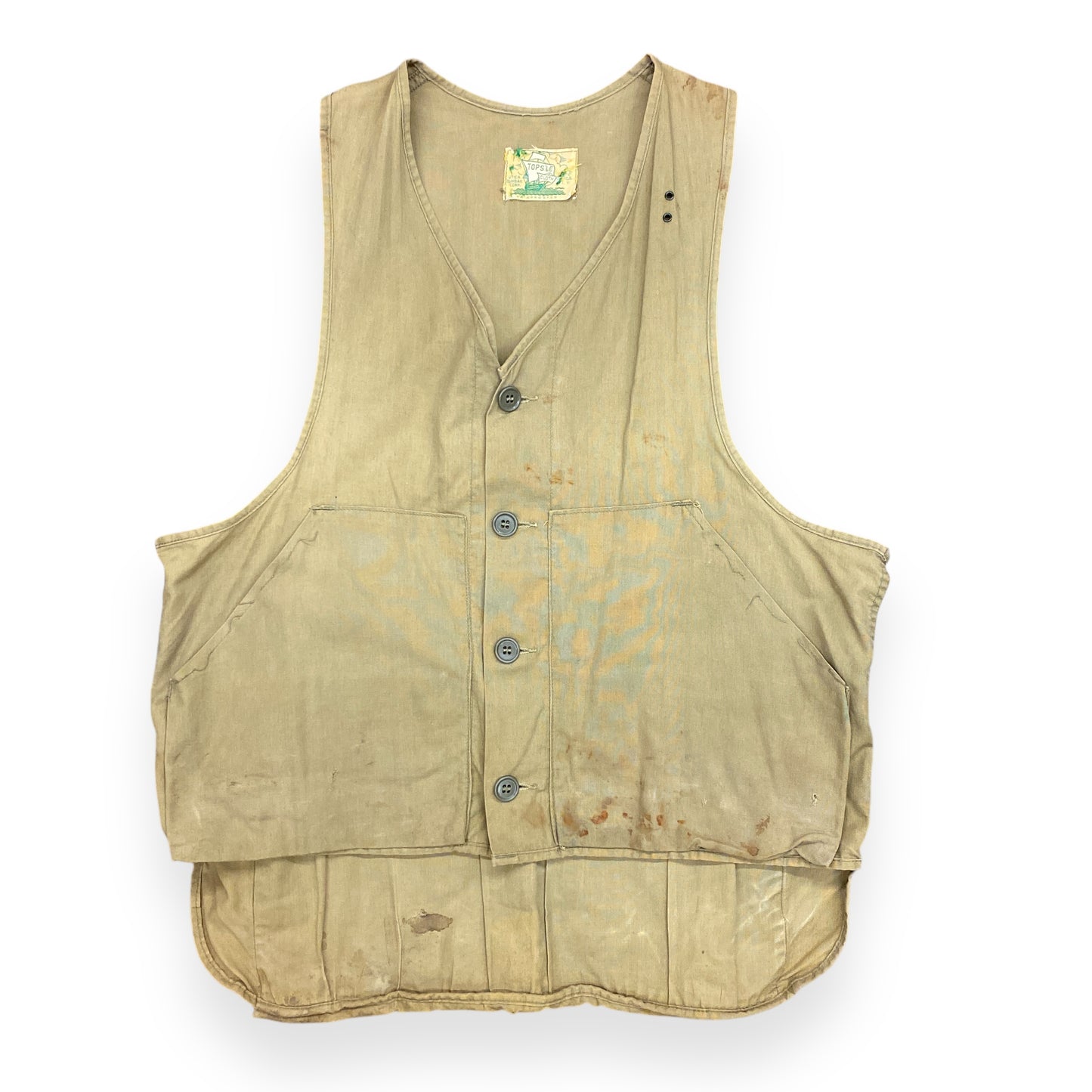 Vintage 1950s Utica Duxbak "Top S'Le Cloth" Hunting Vest - Size M/L