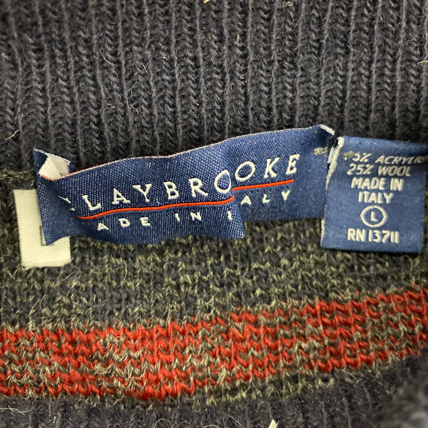 NWT Vintage 1990s Wool Blend Claybrooke Made in Italy Sweater - Size Large