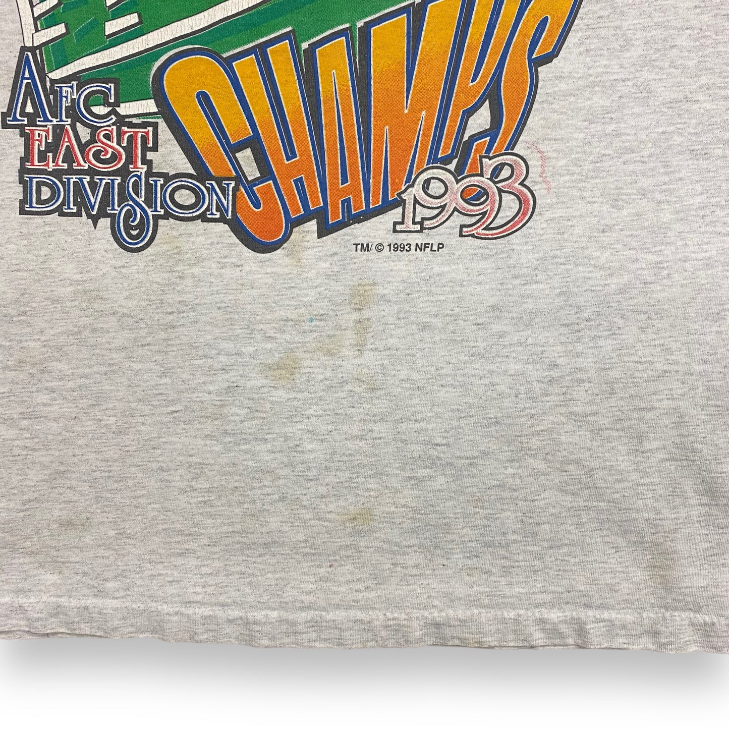 Vintage 1993 Buffalo Bills "AFC East Champs" Thrashed Tee - Size Large