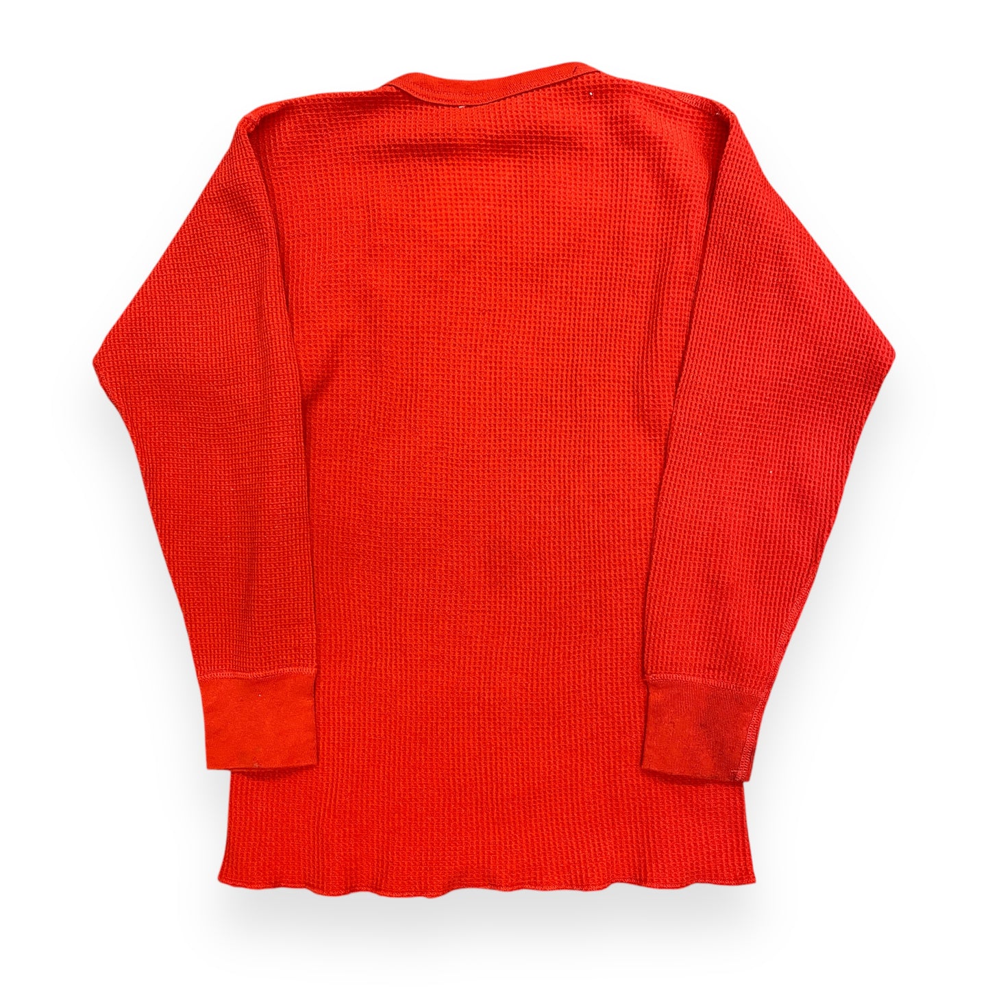 Vintage 1990s Red Waffle Knit Thermal Long Sleeve - Size Medium
