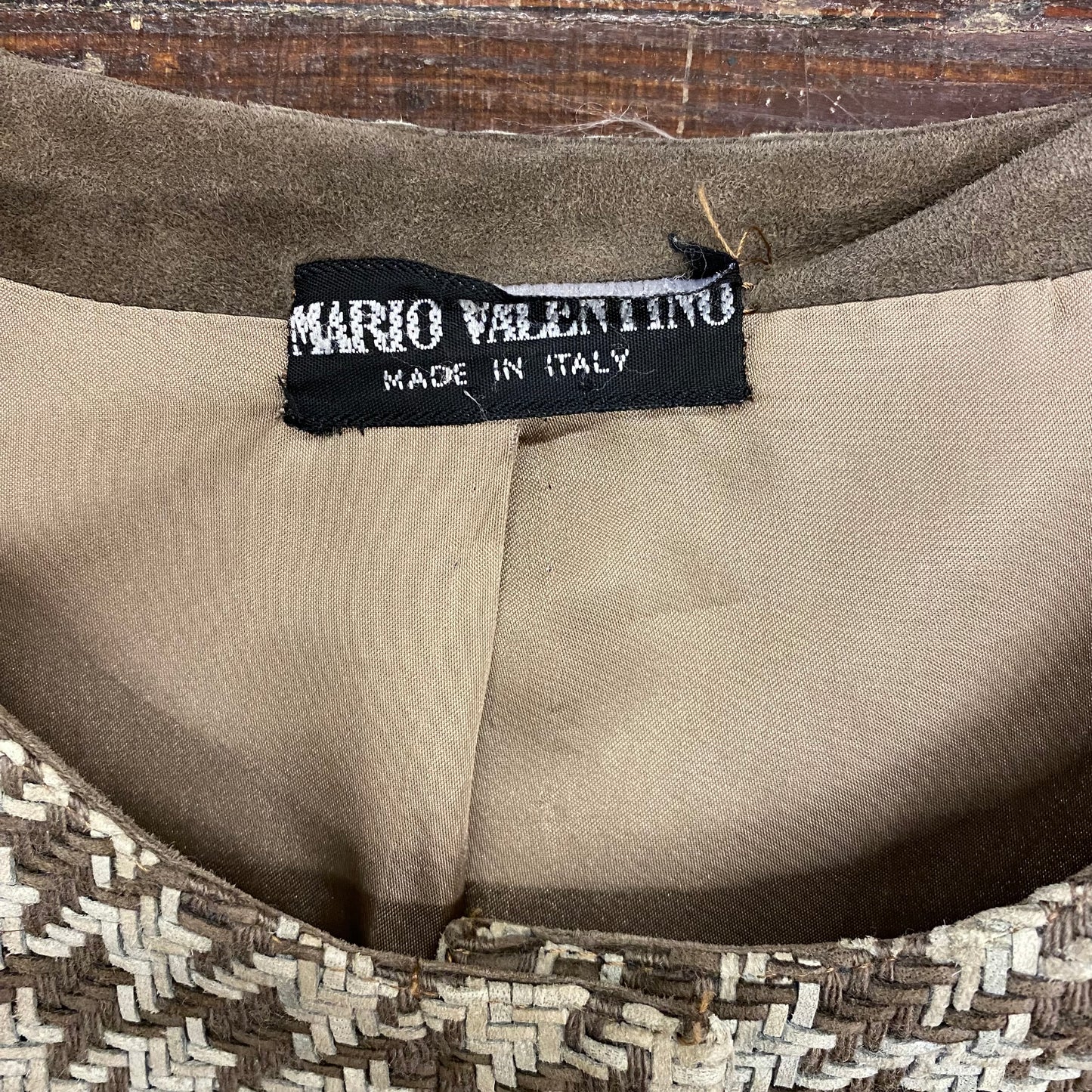 1980s Mario Valentino Woven Hidden Button Jacket - Size Small/Medium