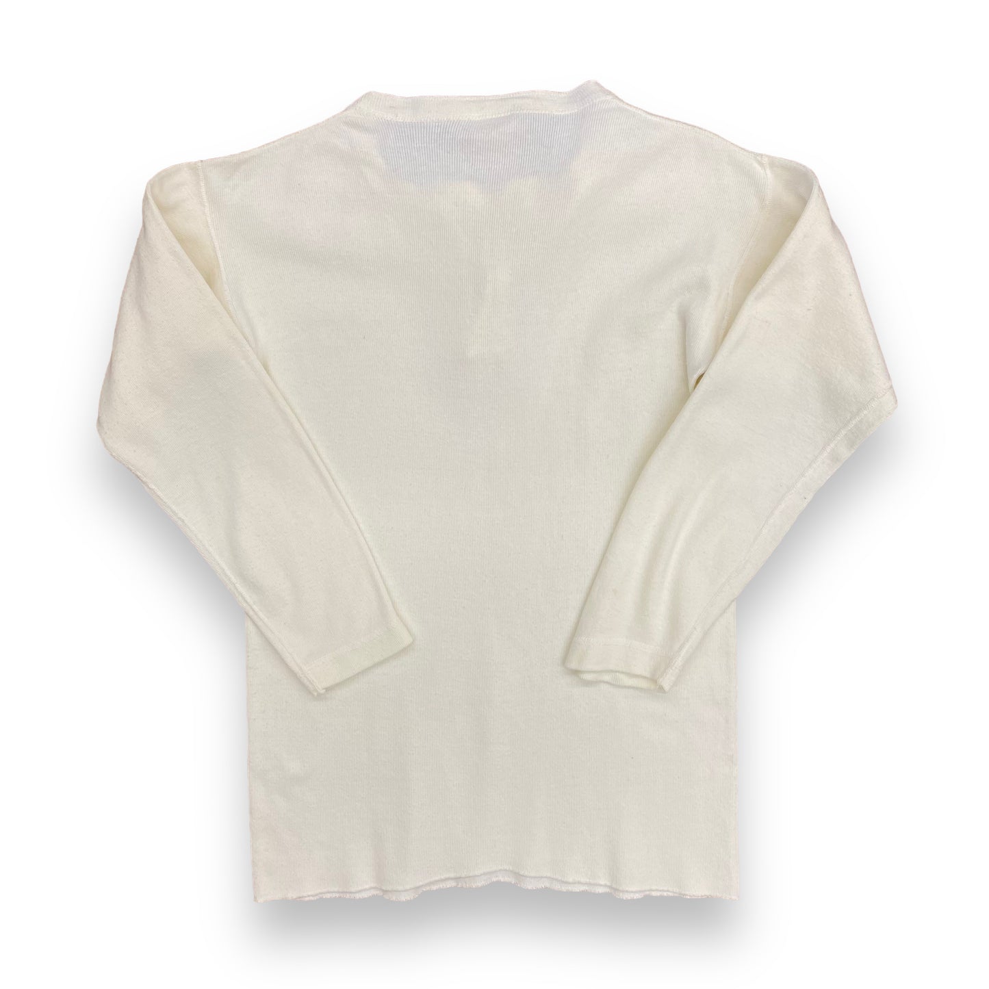 Vintage 1980s Banana Republic White Henley Tee - Size Medium