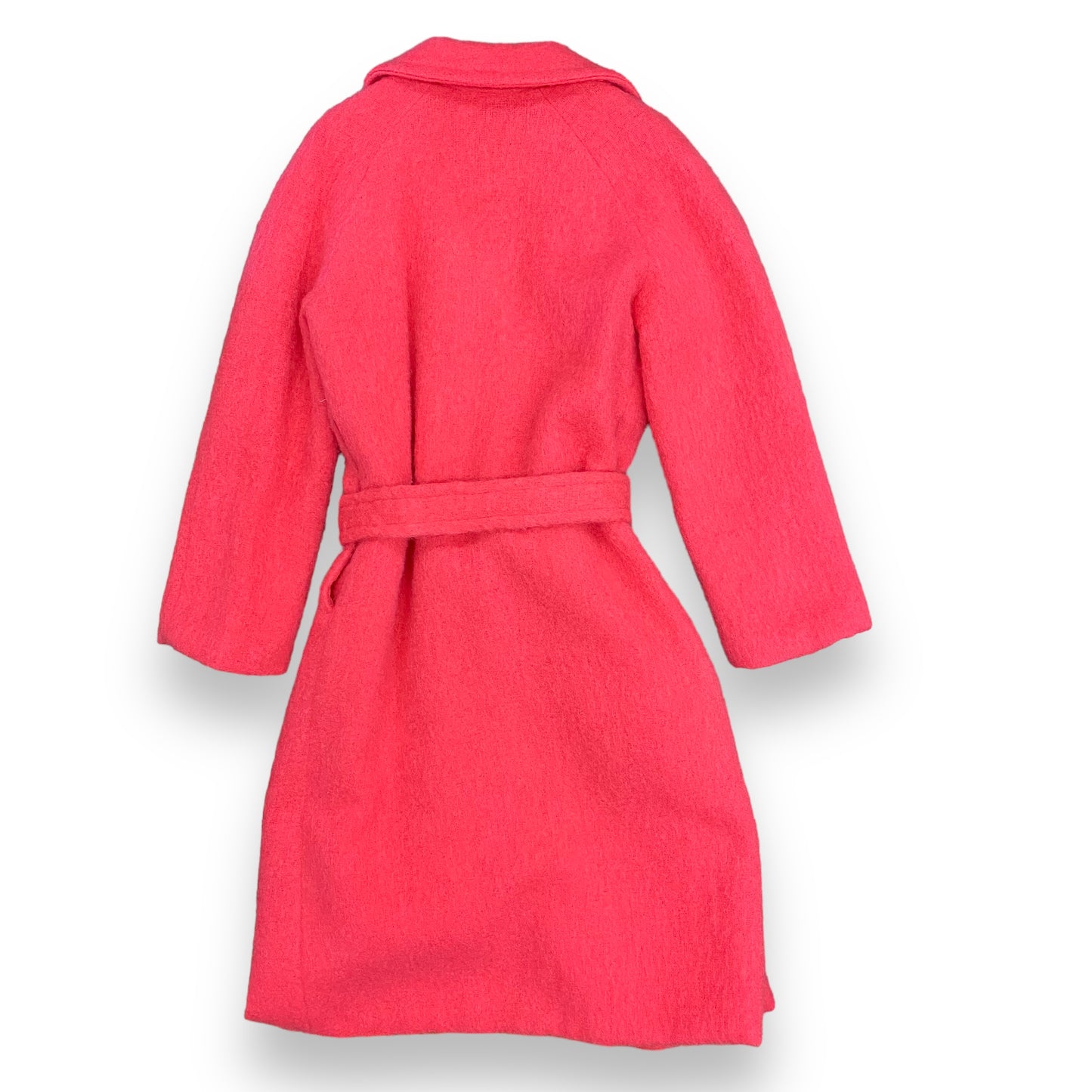 1980s Emily Wetherby Pink Mohair Blend Overcoat - Size Large