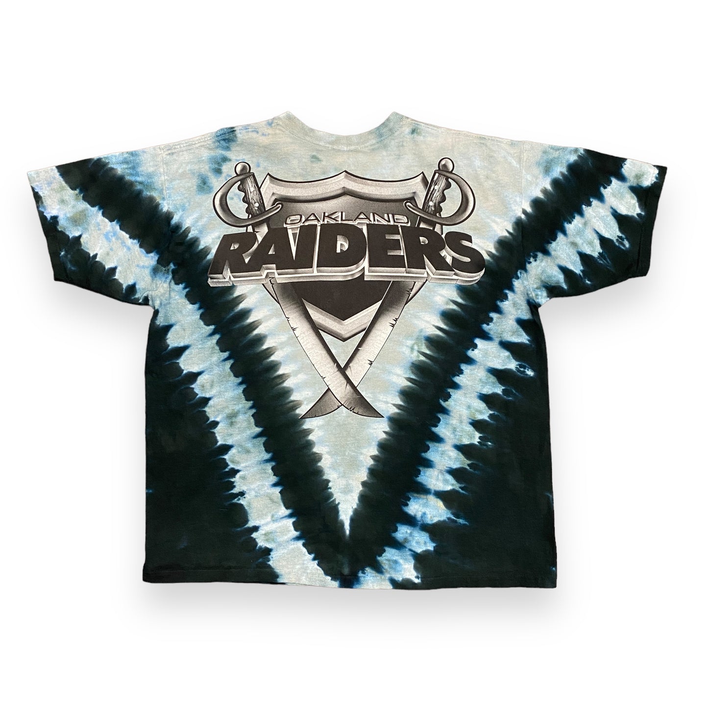 00's Oakland Raiders Football Tie-Dye Tee - Size XL
