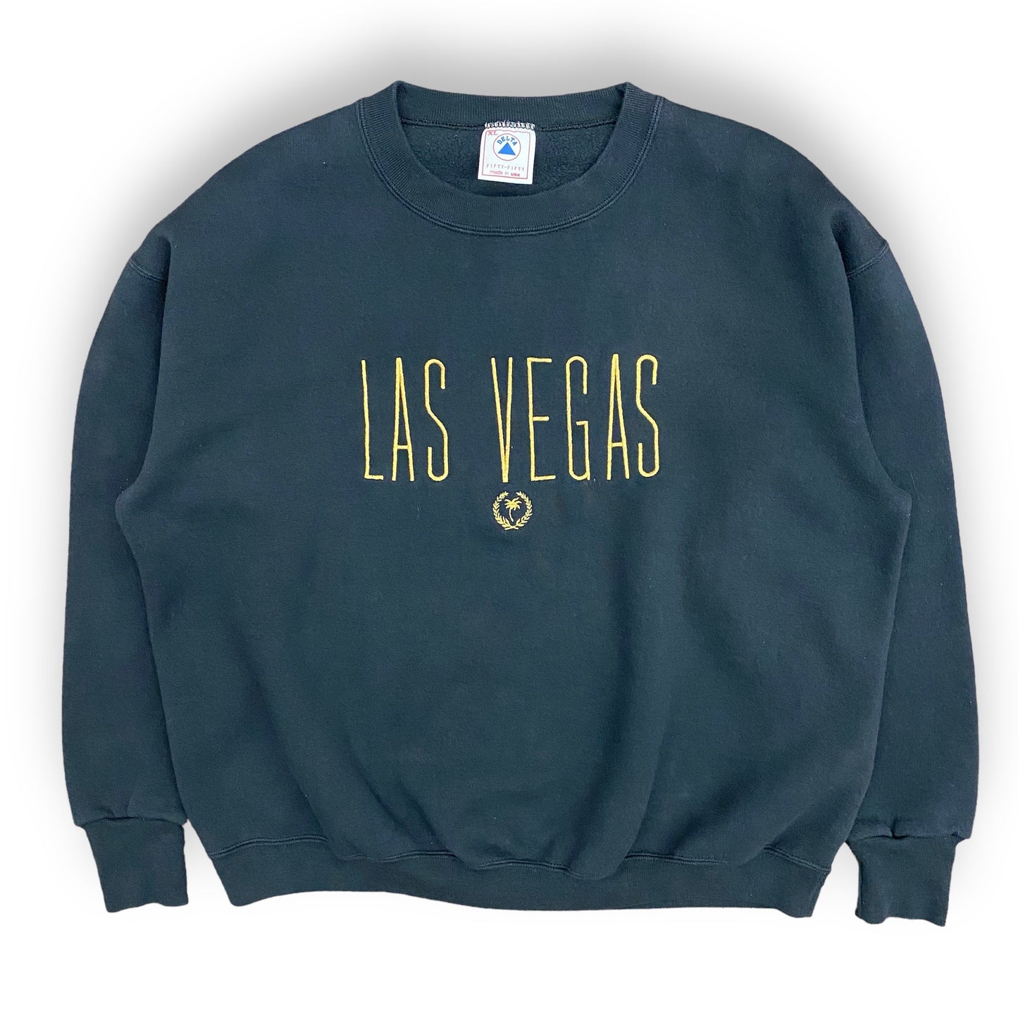 1990s Las Vegas Gold Embroidered Sweatshirt - Size XL