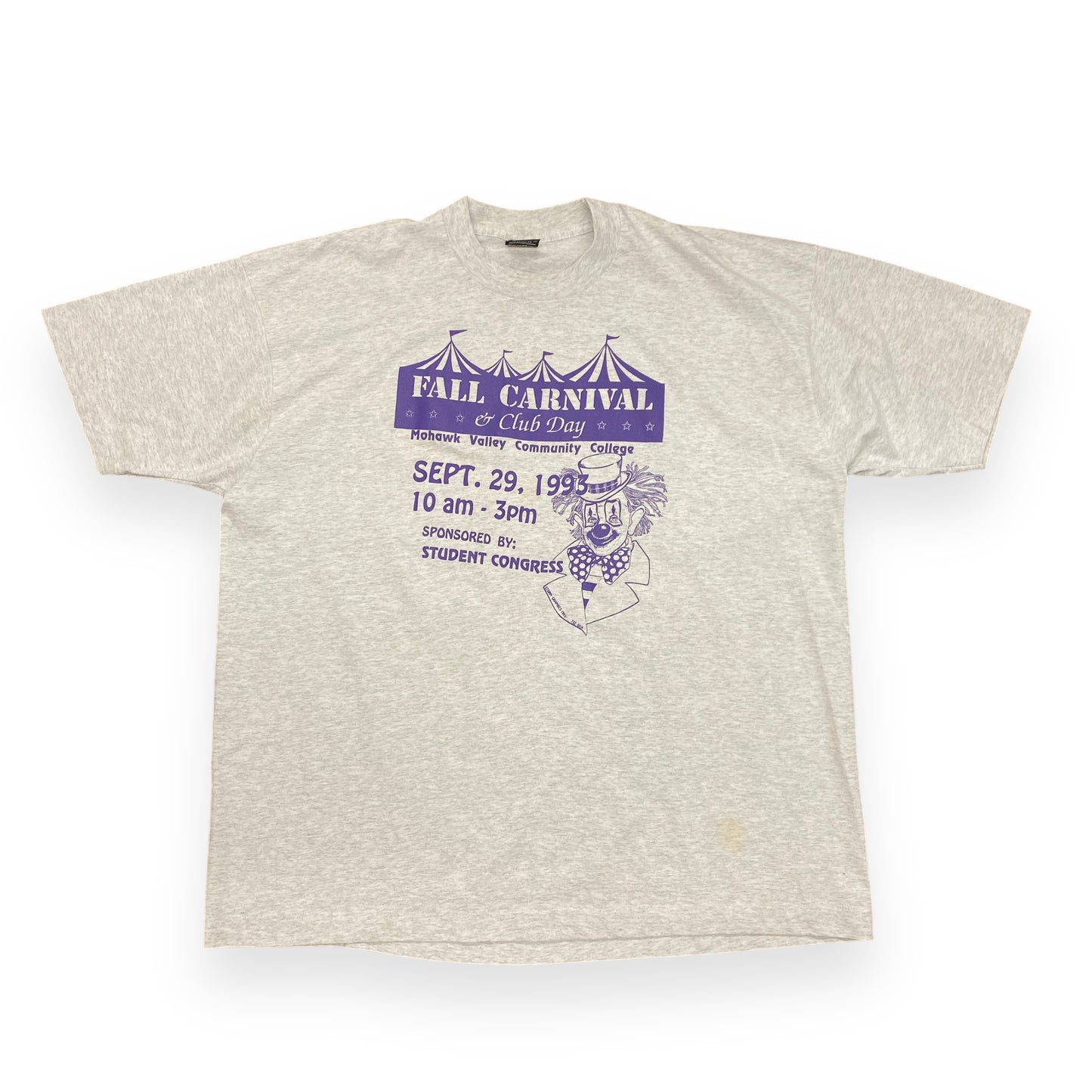Vintage 1990s MVCC Fall Carnival Day Tee - Size XXL