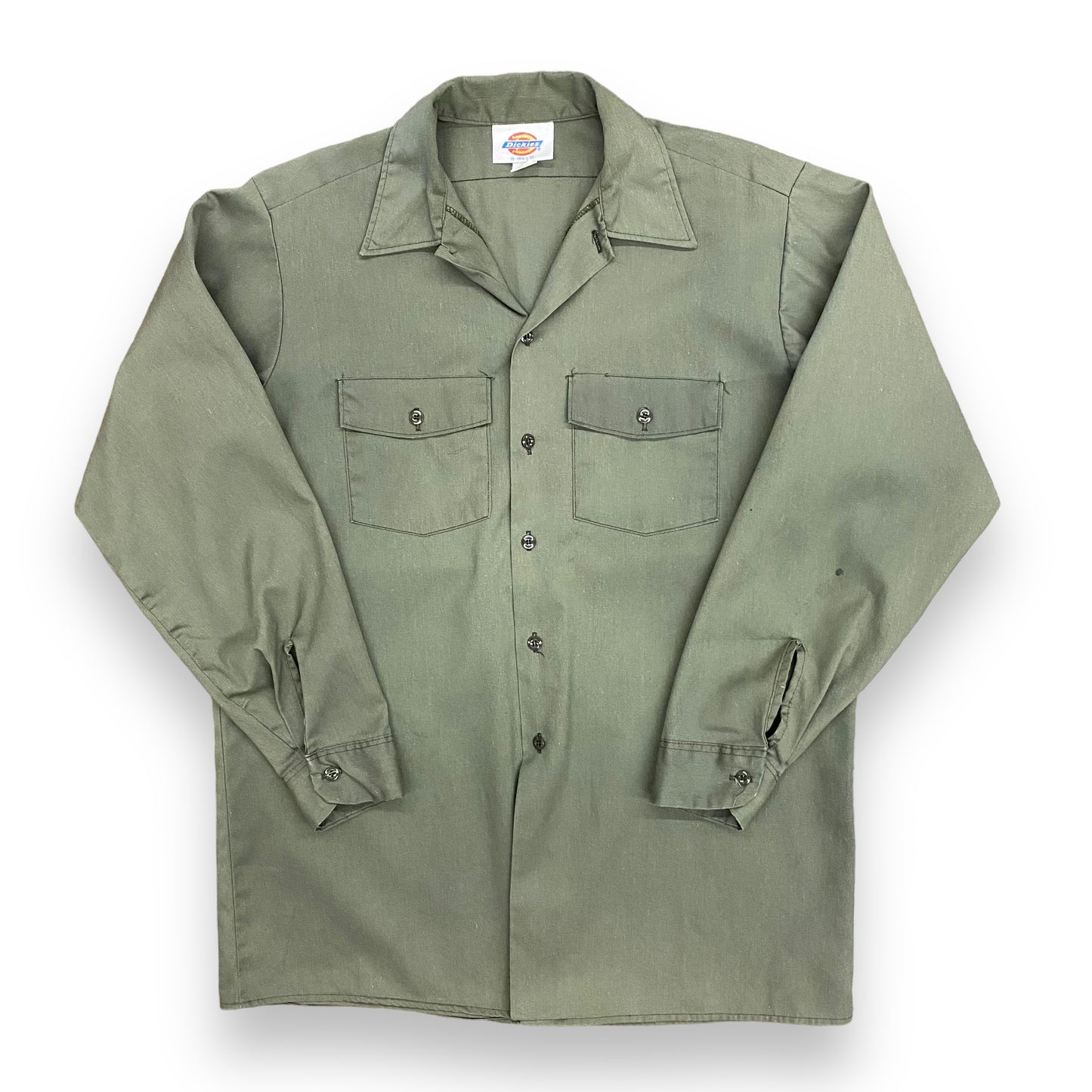 Dickies Made in the USA Olive Green Button Up Work Shirt - Size Large