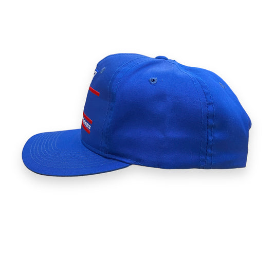 Vintage 1990s New York Rangers Blue Split Bar Snapback Hat