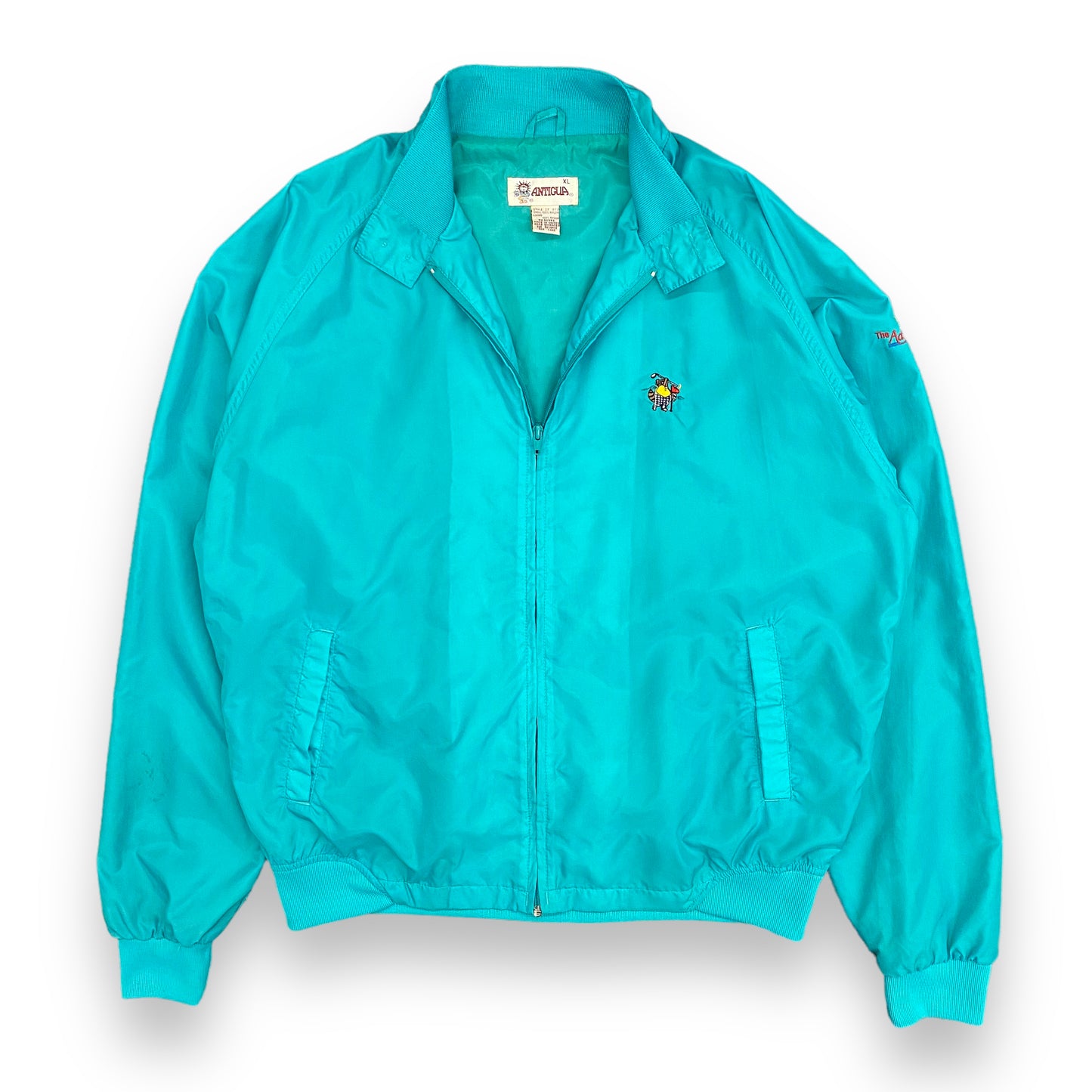 Vintage Adirondack Golf & Country Club Embroidered Teal Windbreaker - Size XL