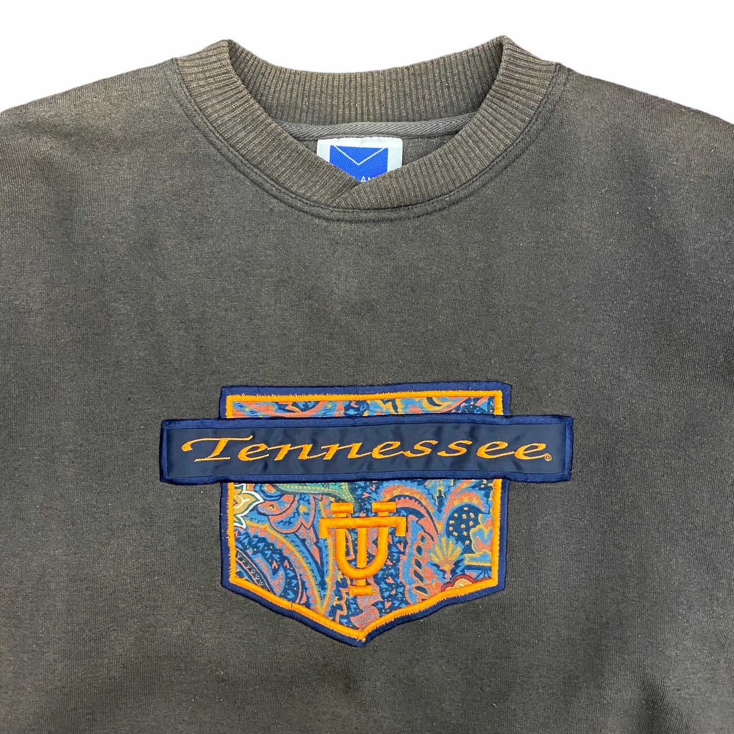 Vintage 90s University of Tennessee Paisley Embroidered Sweatshirt - Size Medium