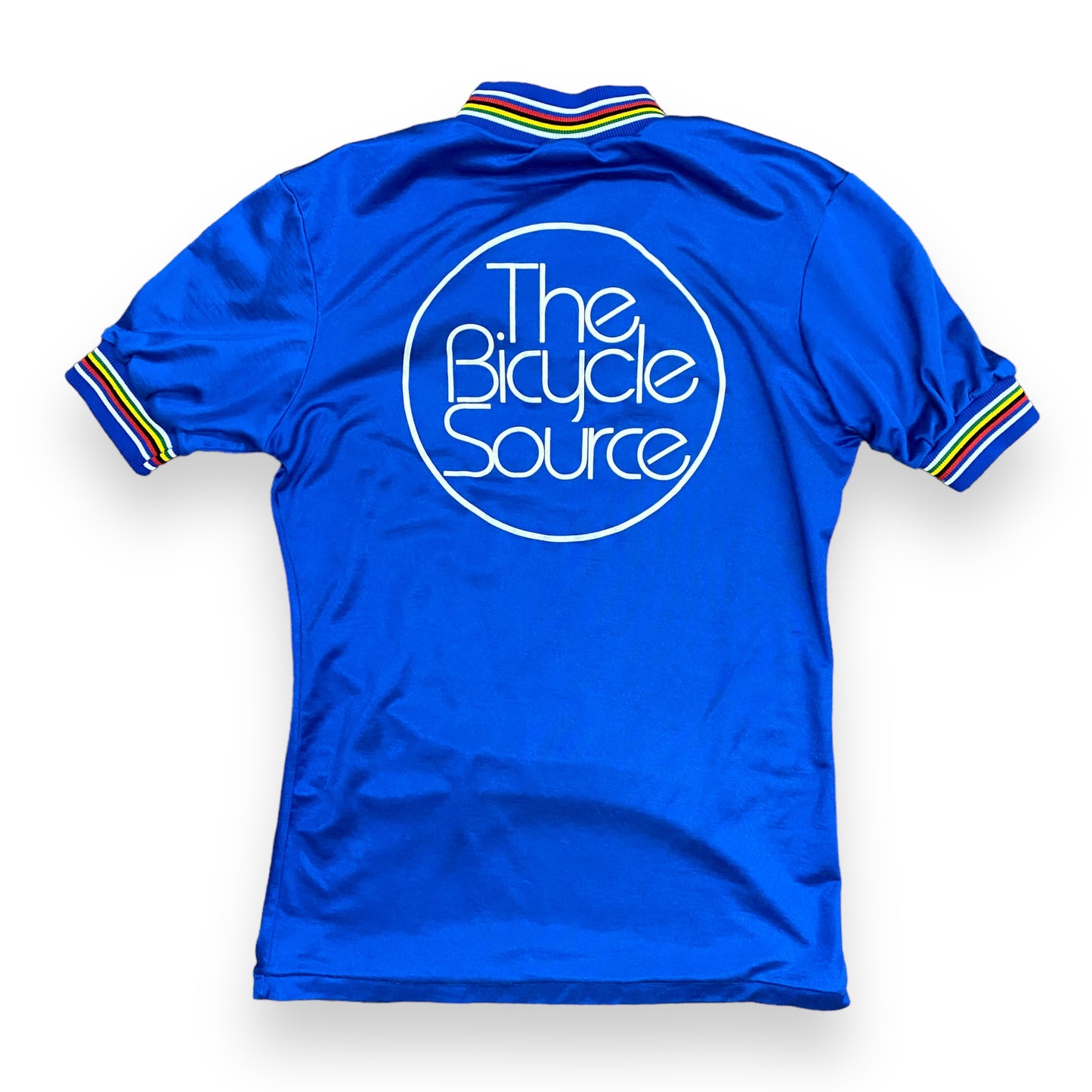 Vintage 1980s The Bicycle Source Blue Short Sleeve Quarter Zip - Size M/L