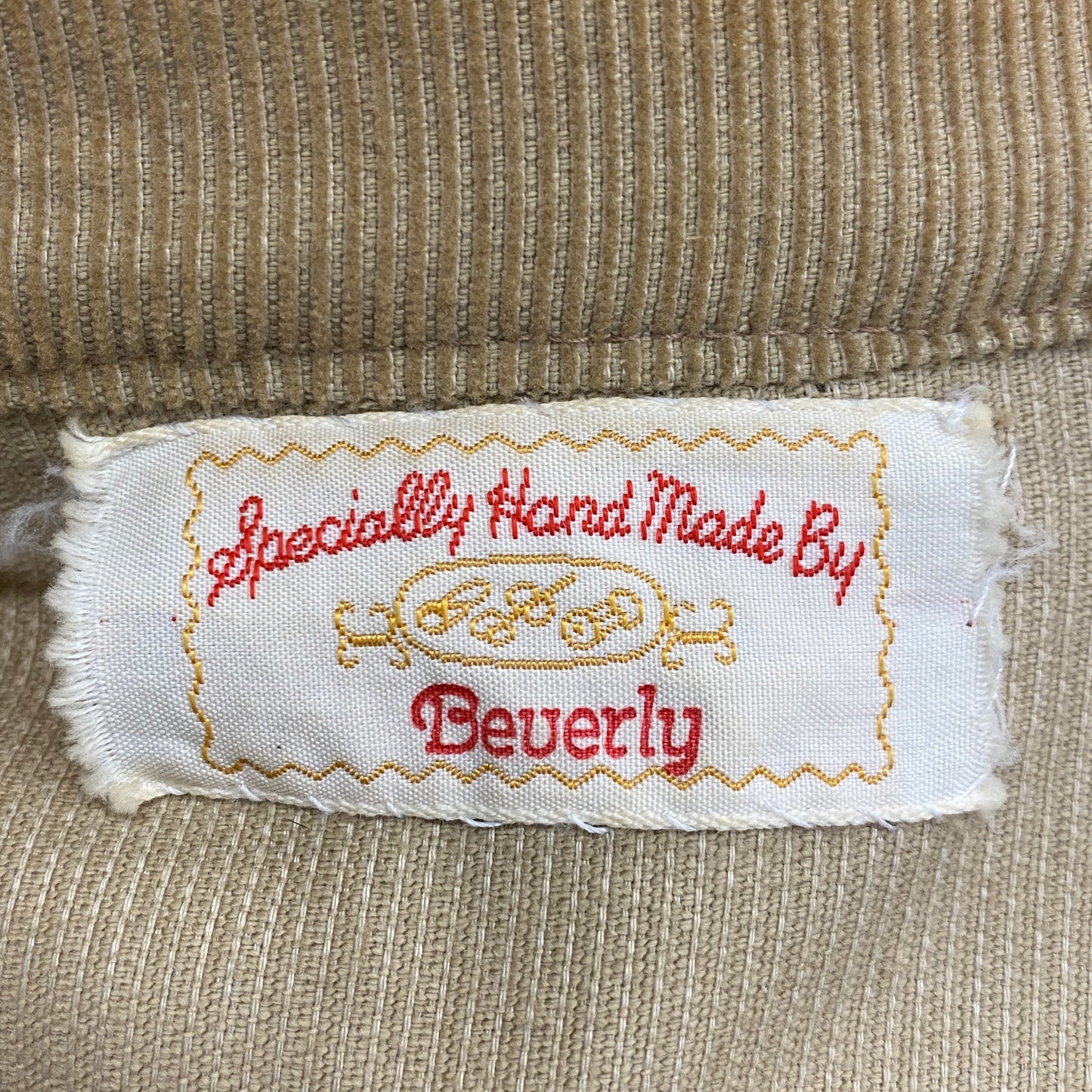 Vintage 1970s Handmade Corduroy Quarter-Zip Pullover - Size Large