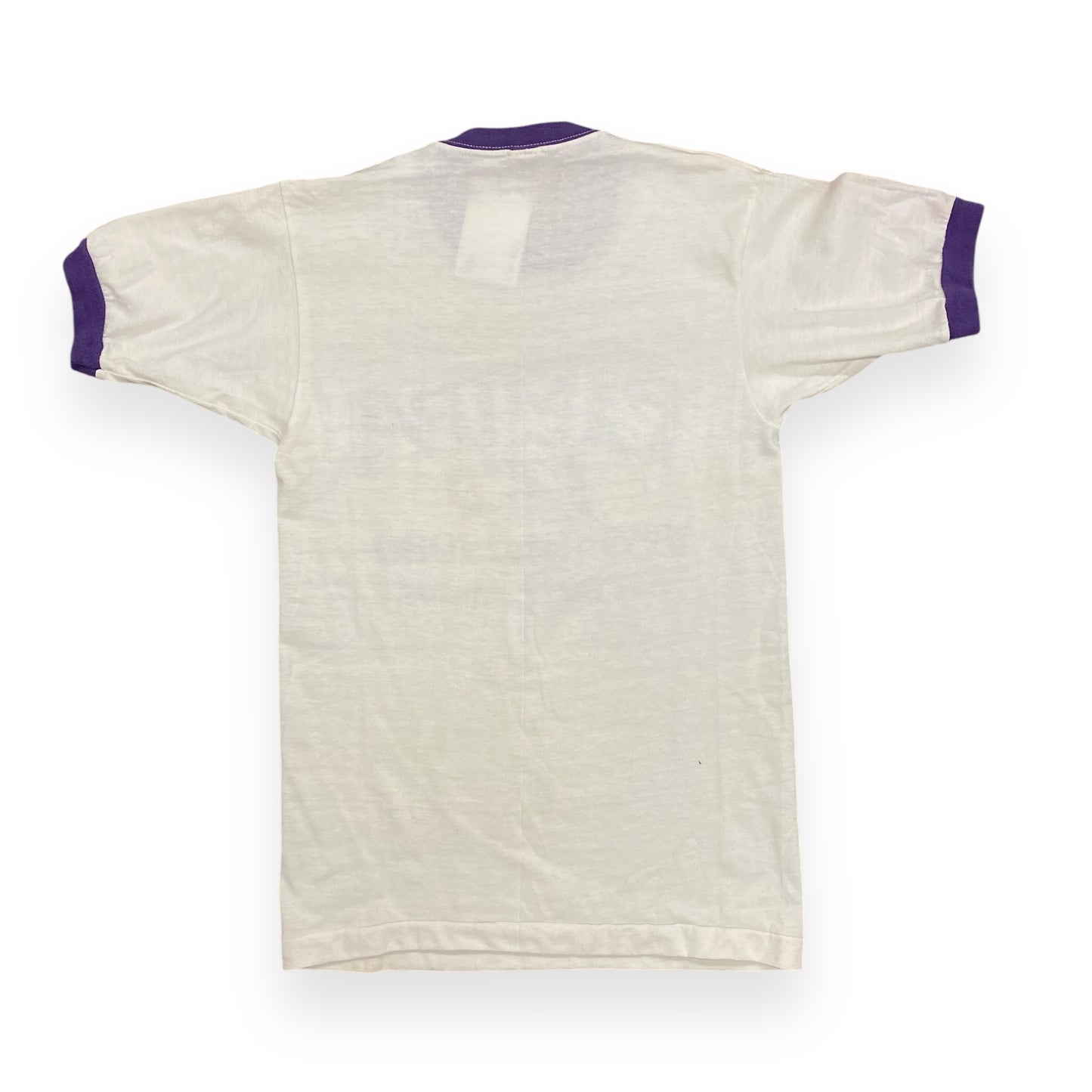 Vintage 1980s Champion Blue Bar "Elmira College" Ringer Tee - Size Small