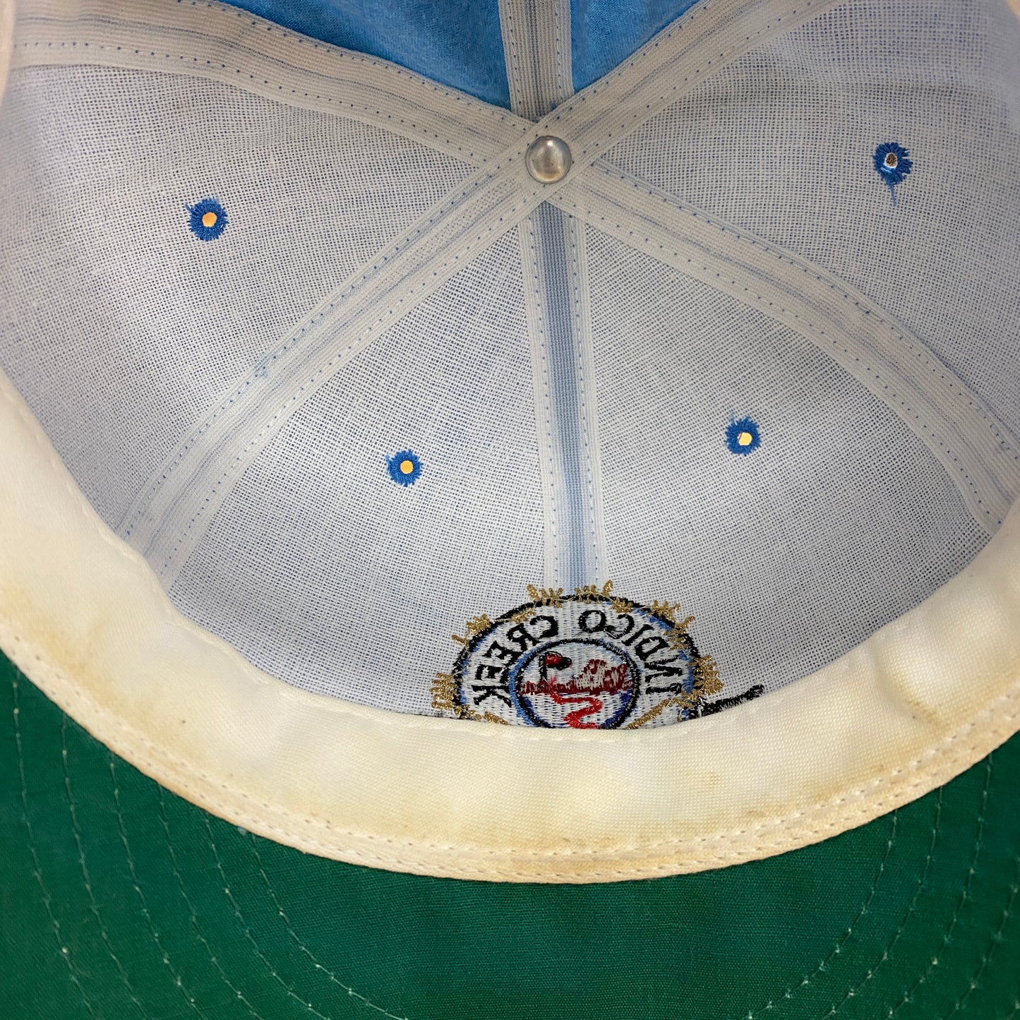 Vintage 1990s Indigo Creek Golf Club Leather Strapback Hat