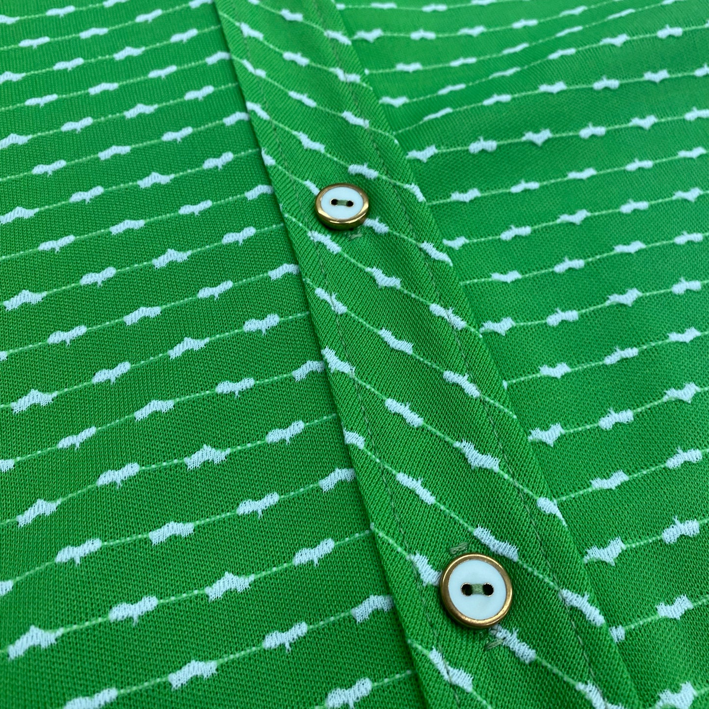 1970s Montgomery Ward Double Knit Light Button Up Jacket - Size Medium
