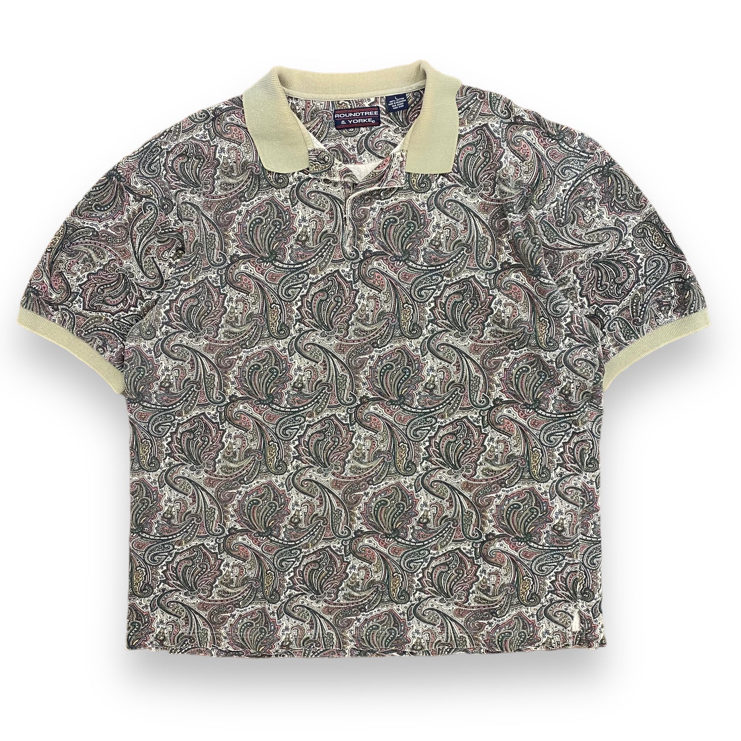 Vintage Paisley AOP Polo - Size Large