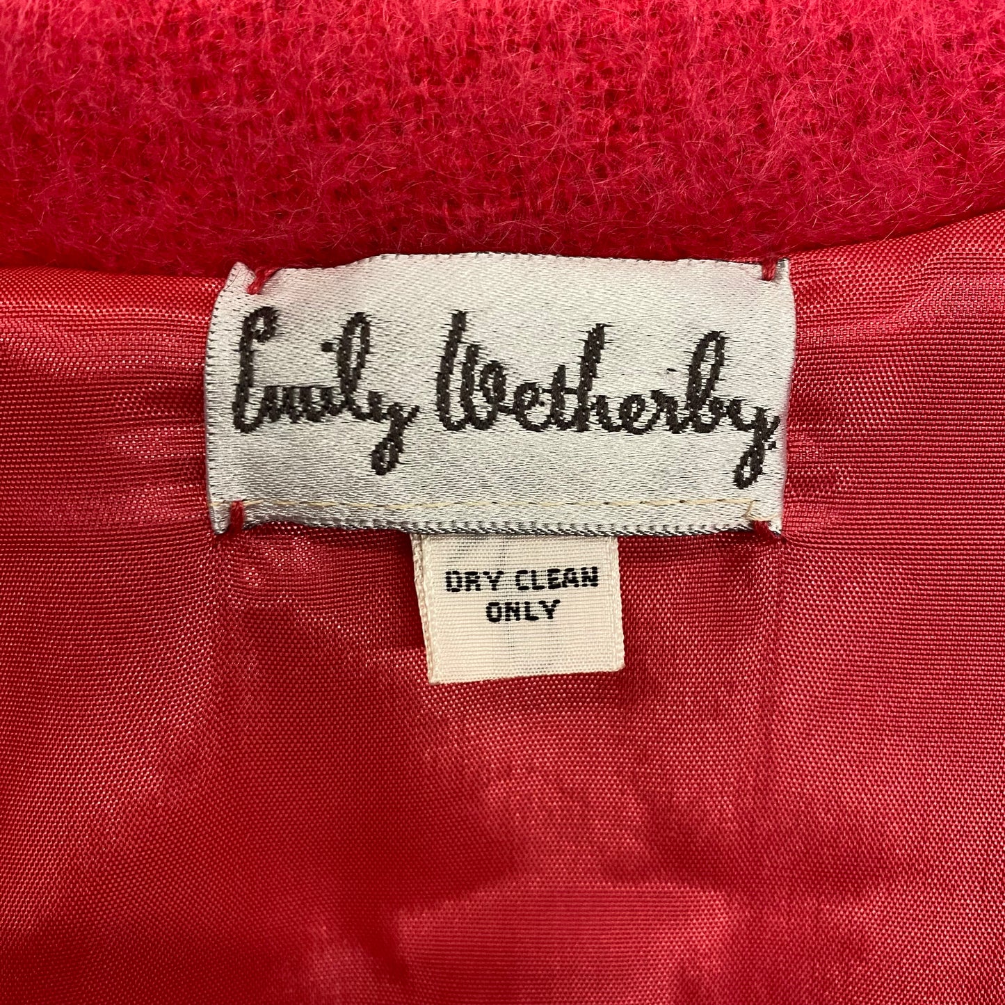 1980s Emily Wetherby Pink Mohair Blend Overcoat - Size Large