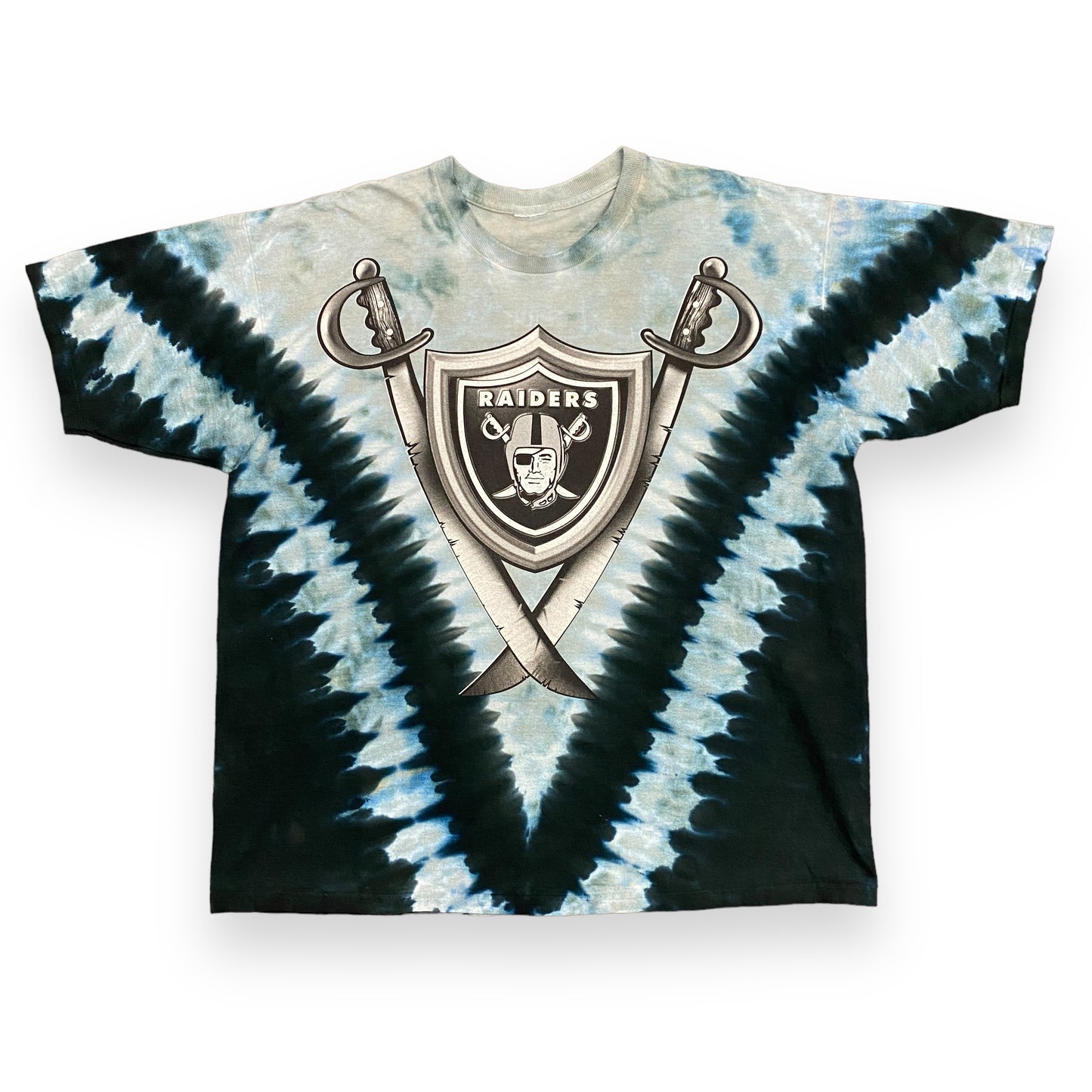 00's Oakland Raiders Football Tie-Dye Tee - Size XL