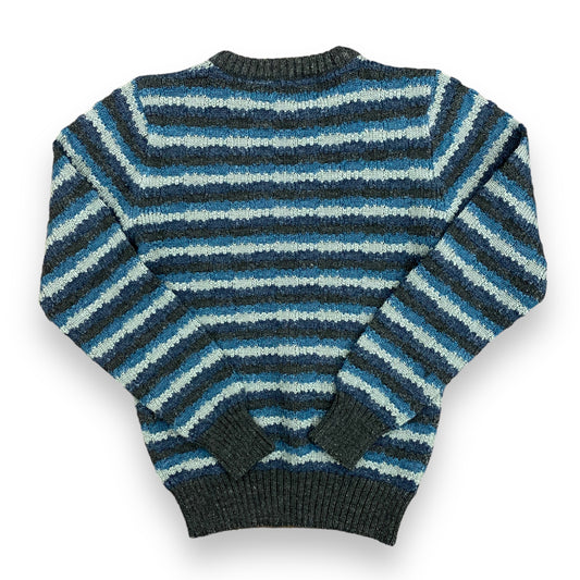 1980s J. Todd Blue Striped Sweater - Size Small