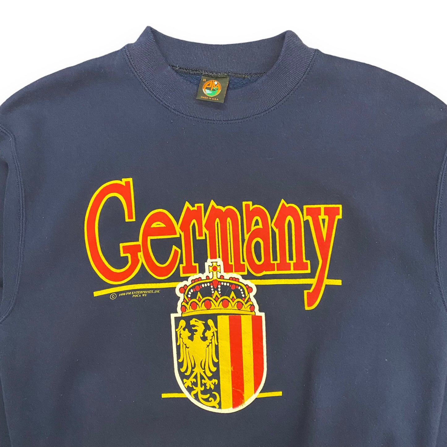 Vintage 1990 "Germany" Navy Blue Crewneck Sweatshirt - Size XL
