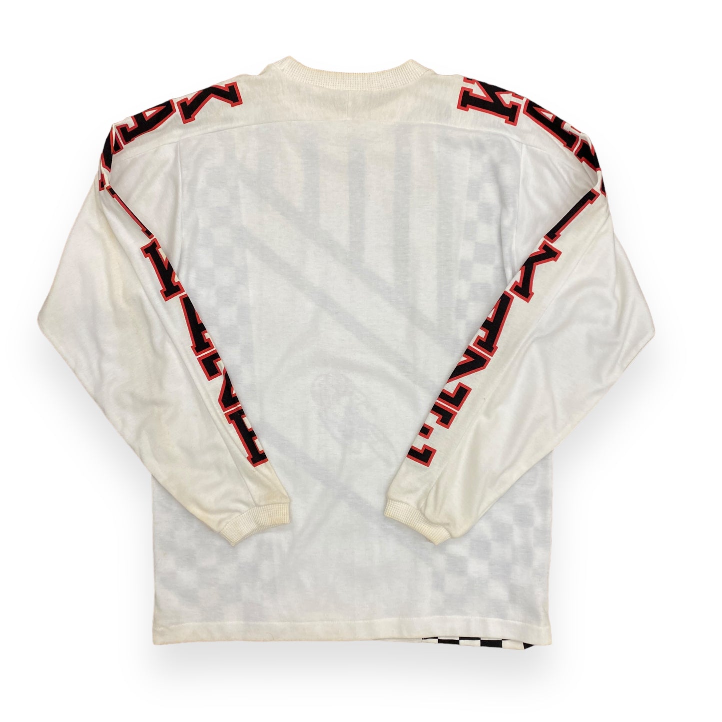 Vintage Cotler Kamikaze Bike Racing White Long Sleeve Tee - Size Medium
