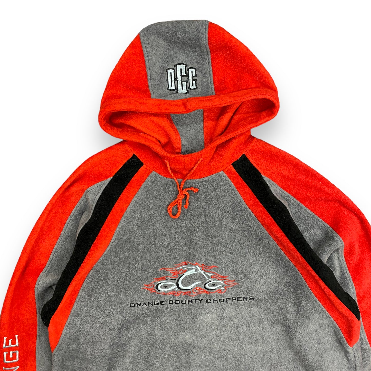 Y2K Orange County Chopper Fleece Hoodie - Size XL