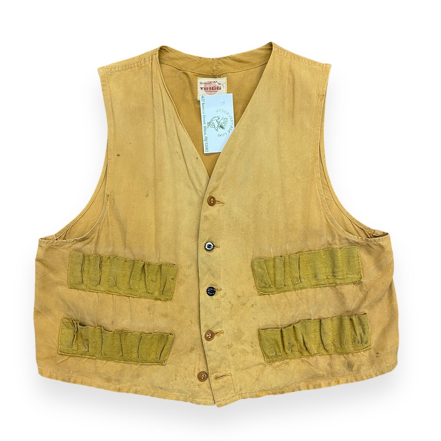Vintage 1950s/1960s Trigg Canvas Hunting Vest - Size Large