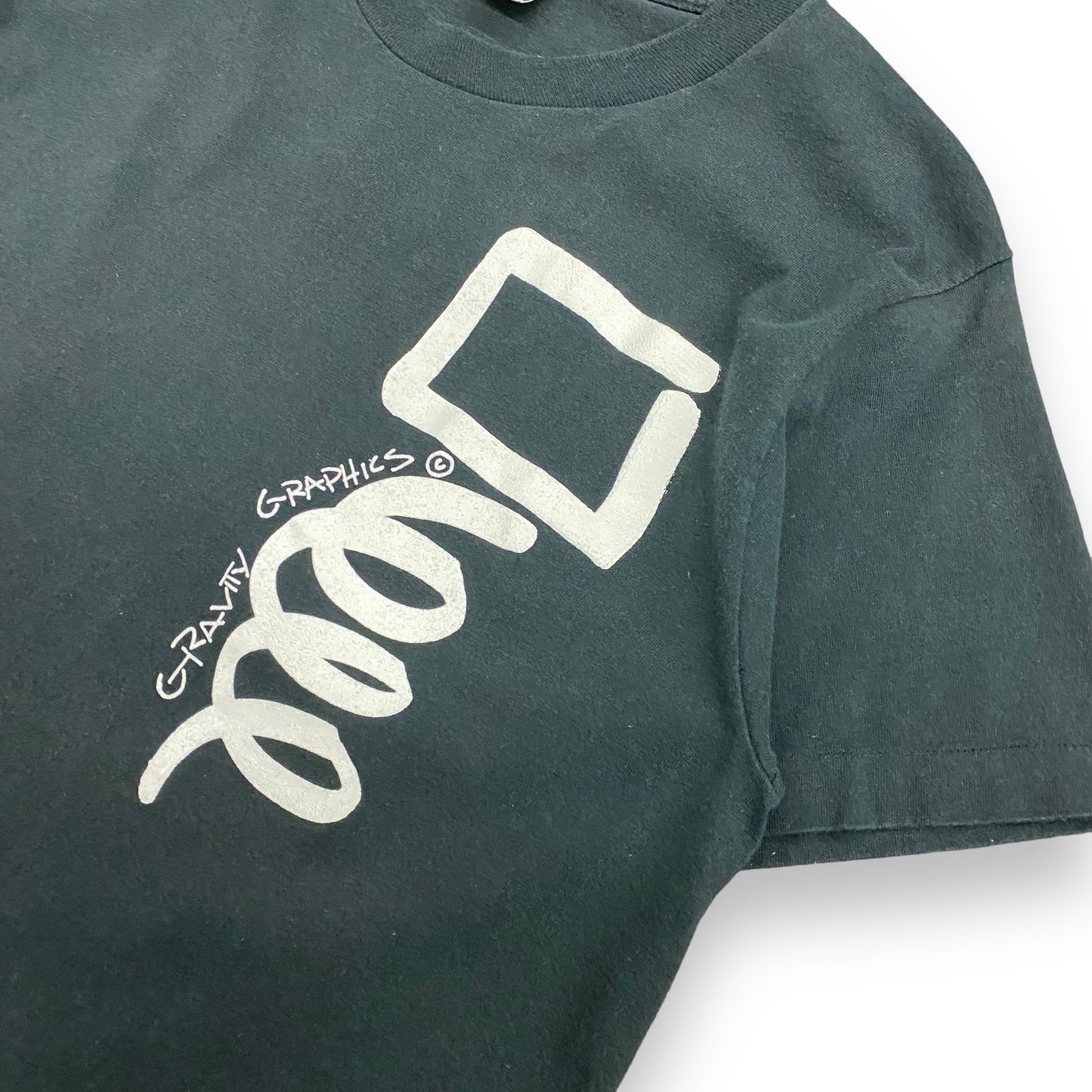 Vintage 90s Gravity Graphics Single Stitch Logo Tee - Size Large