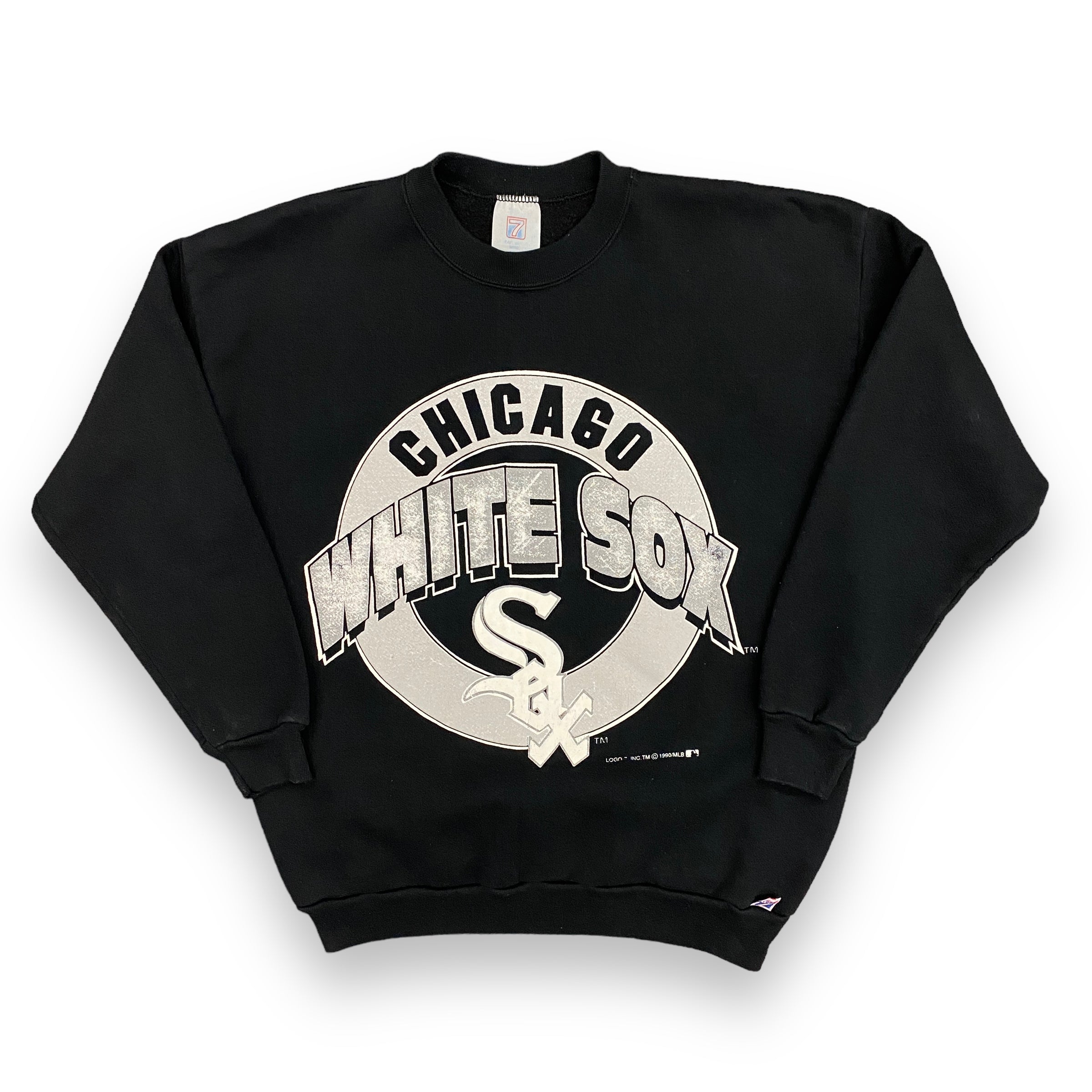 Utica Vintage Club 1990 Chicago White Sox Baseball Heavyweight Black Sweatshirt - Size Large