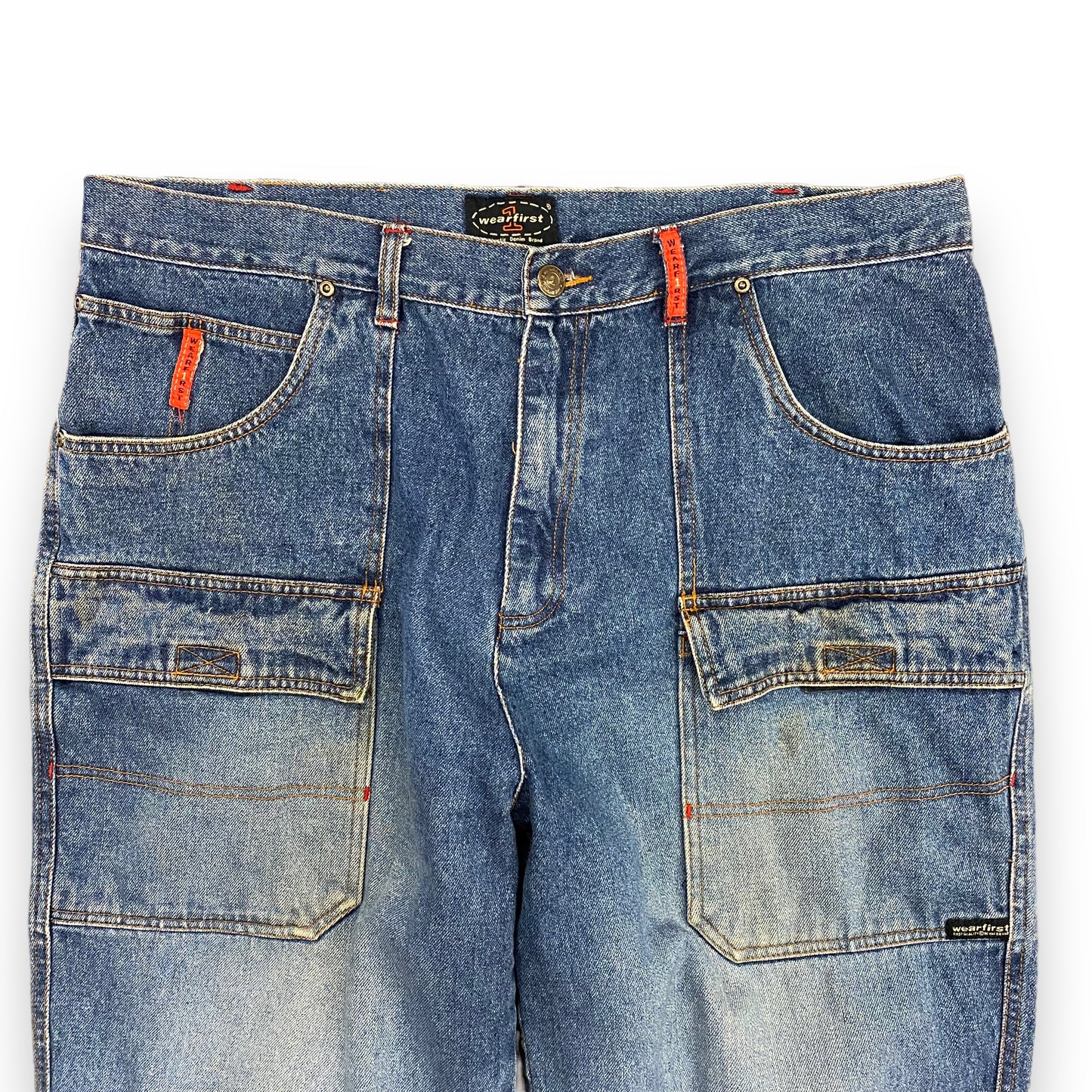 Y2K WearFirst Baggy Denim Cargo Pants - 38"x27"