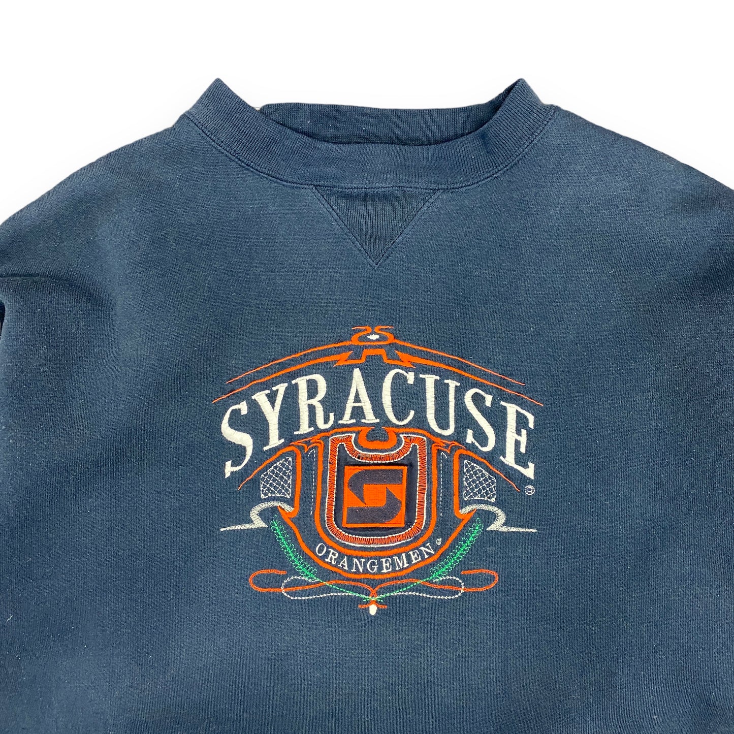 Vintage 90s Syracuse Orangemen Embroidered Crewneck Sweatshirt - Size XL