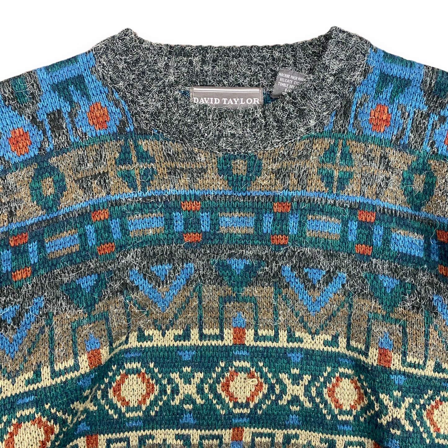 Vintage 1980s David Taylor Shaggy Knit Sweater - Size Medium