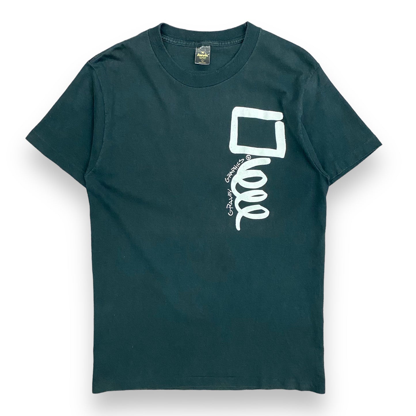 Vintage 90s Gravity Graphics Single Stitch Logo Tee - Size Large