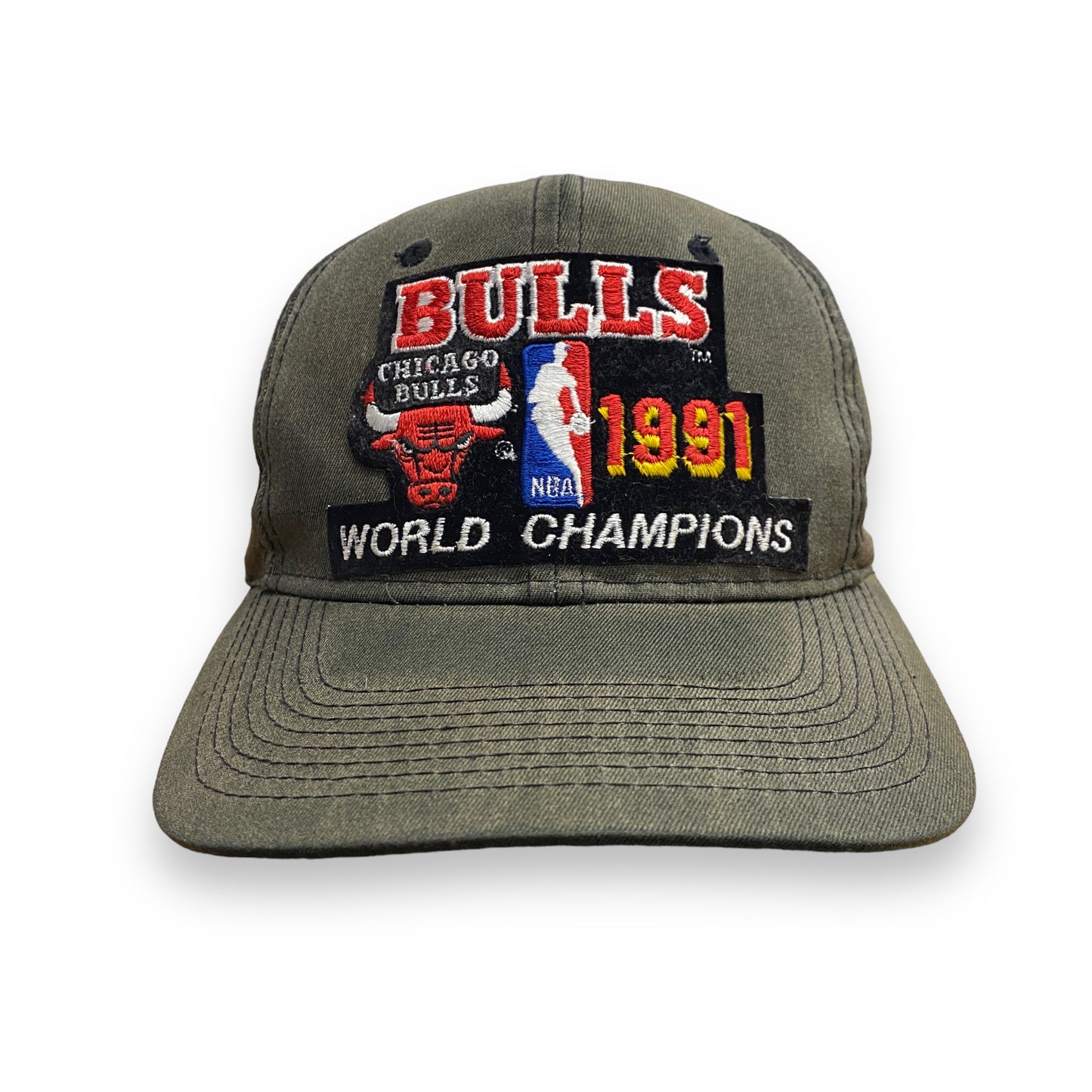 1991 Chicago Bulls NBA World Champions Faded Snapback Hat