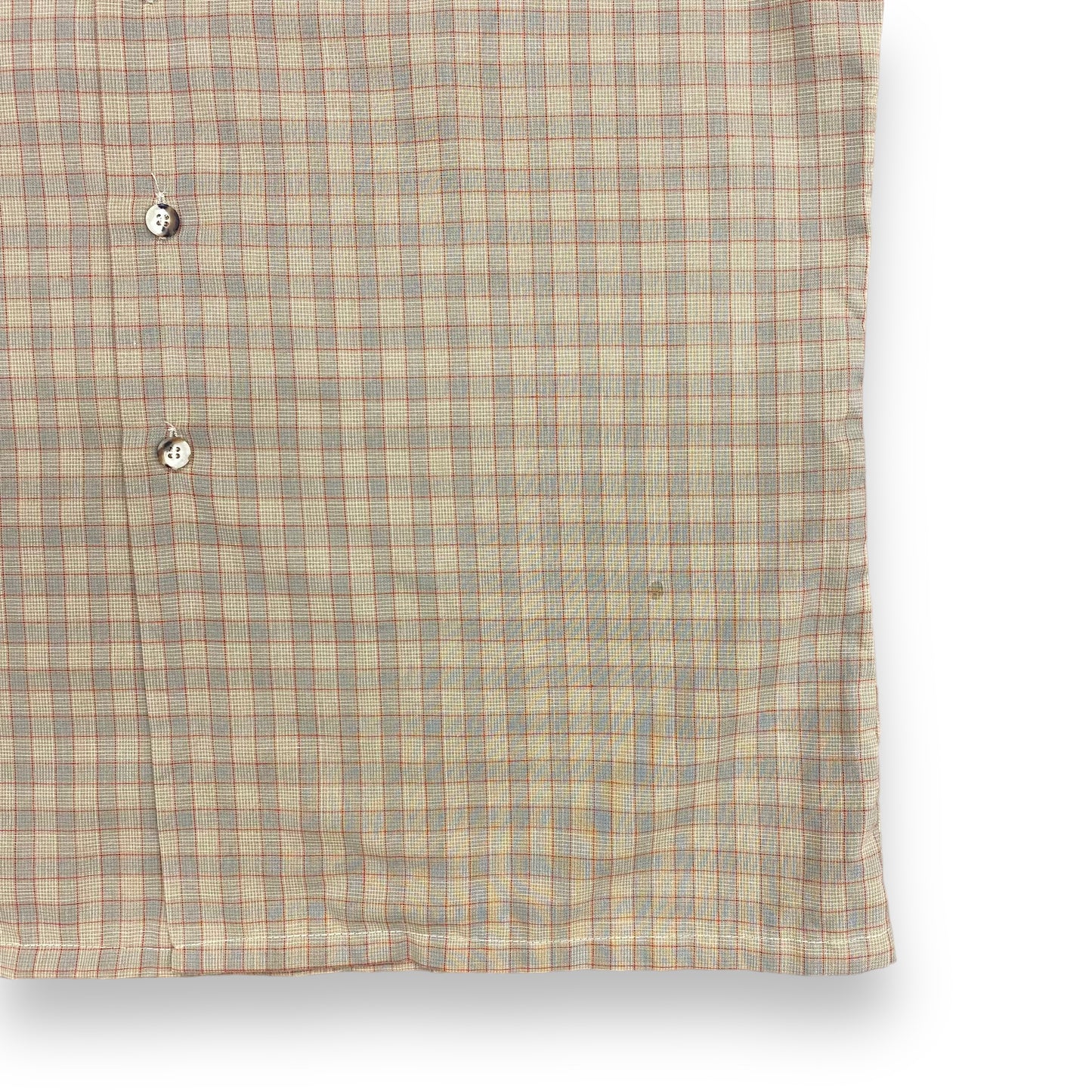 Vintage 1980s Private Valley Plaid Button Up Polo - Size Medium