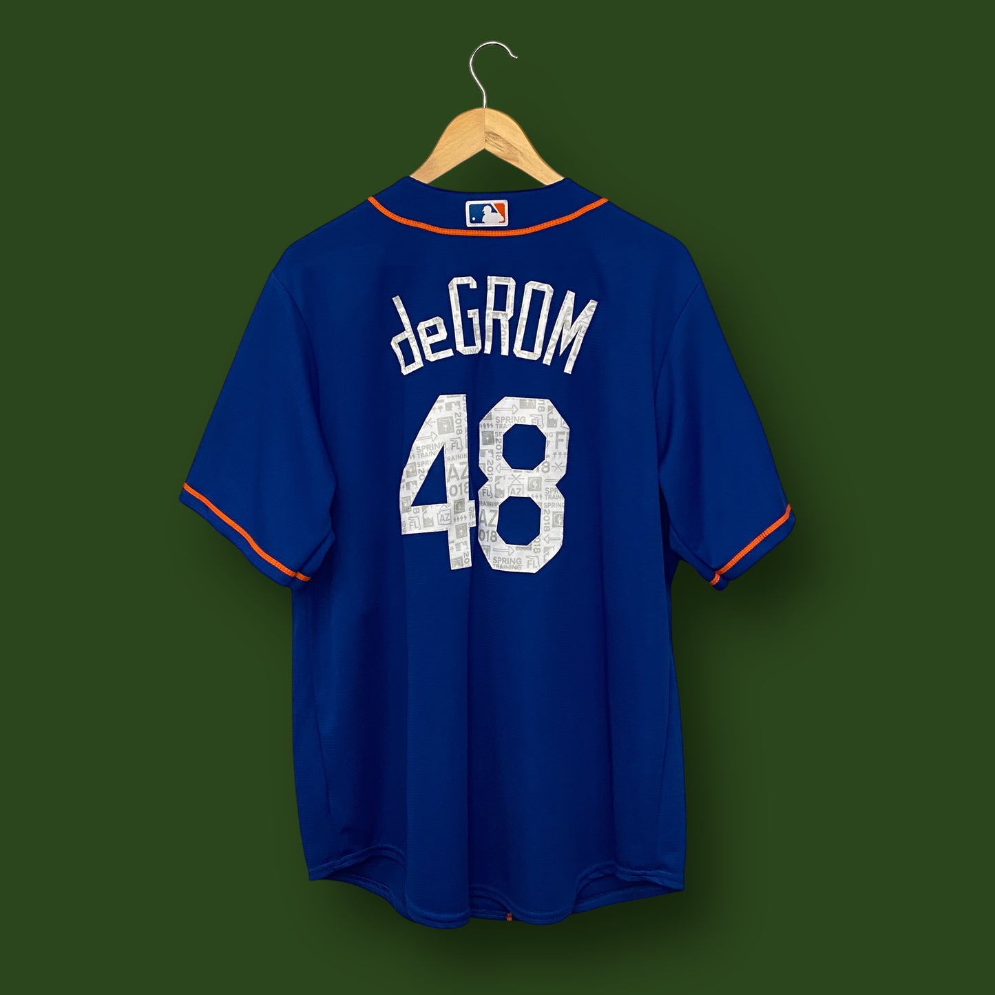 2018 New York Mets "DeGrom" Spring Training Jersey - Size Large