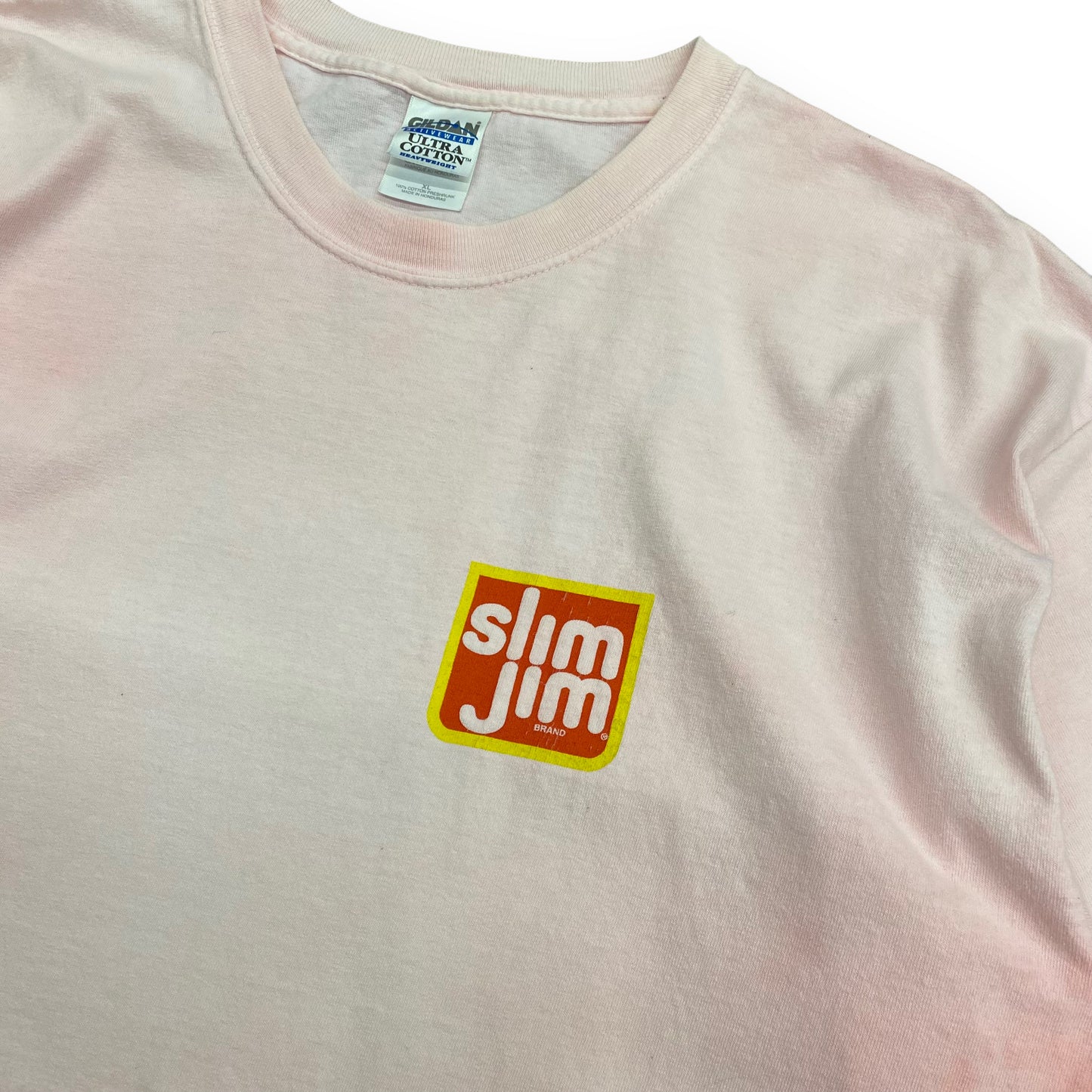 Y2K Slim Jim Pink Logo Tee - Size XL